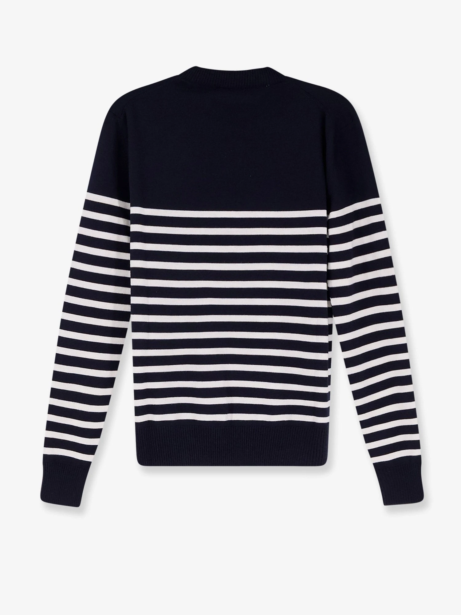 Wool sweater with striped pattern.webp