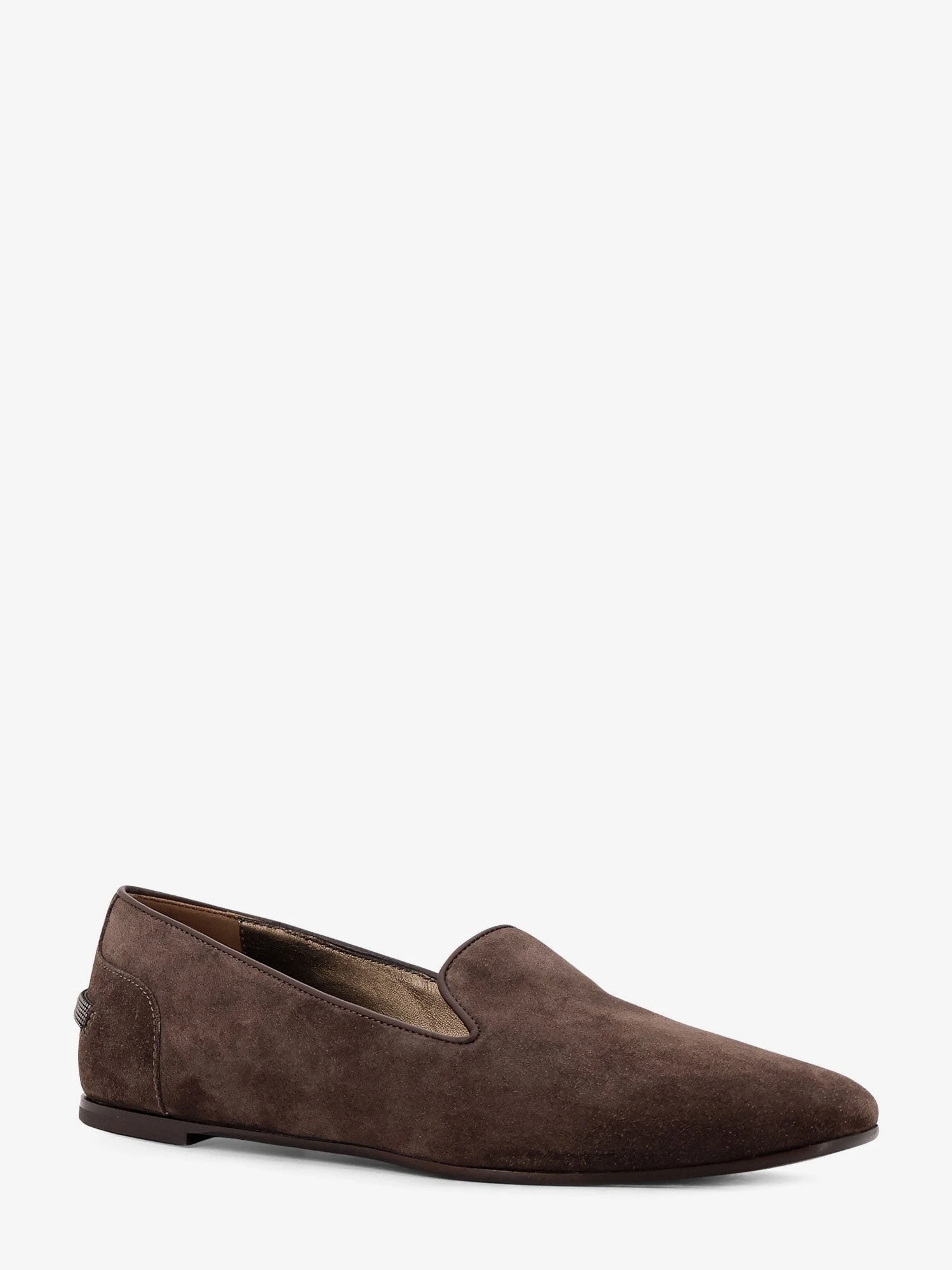 Suede loafers with Monili detail.webp