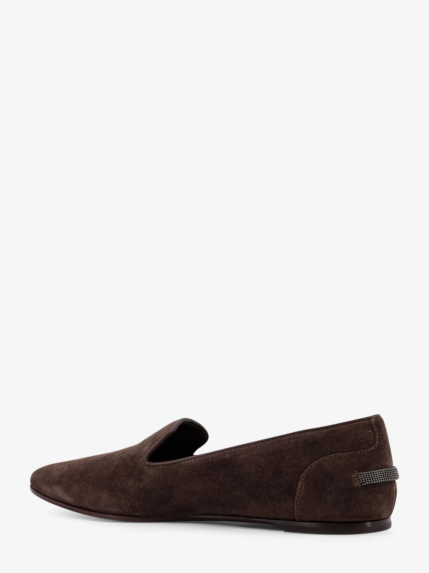 Suede loafers with Monili detail.webp