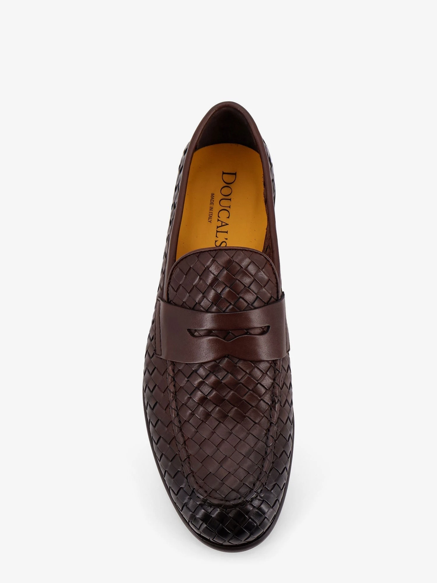 Adler leather loafers with woven pattern.webp