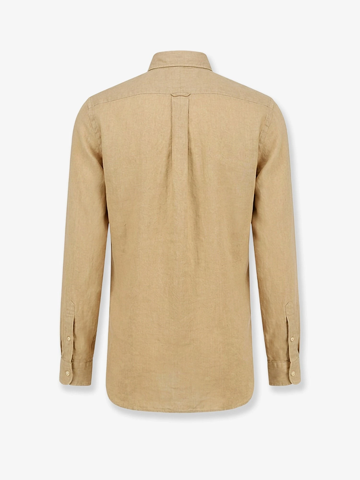 Linen shirt with logo embroidery.webp