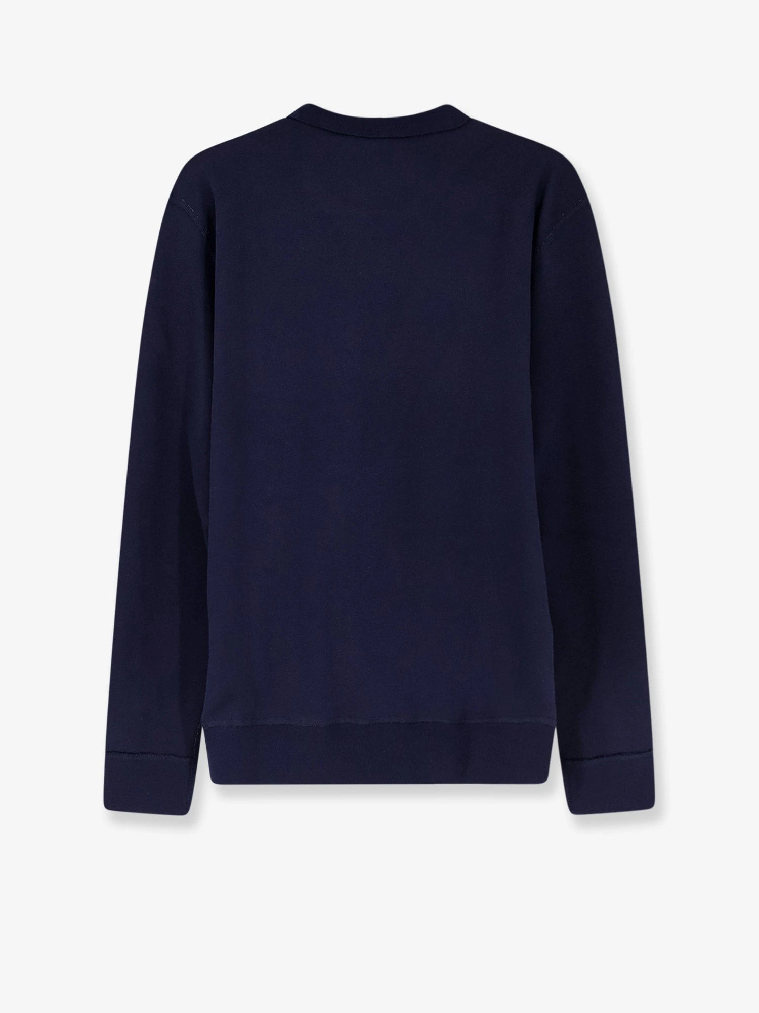 Cotton blend sweatshirt with front embroidered logo.webp