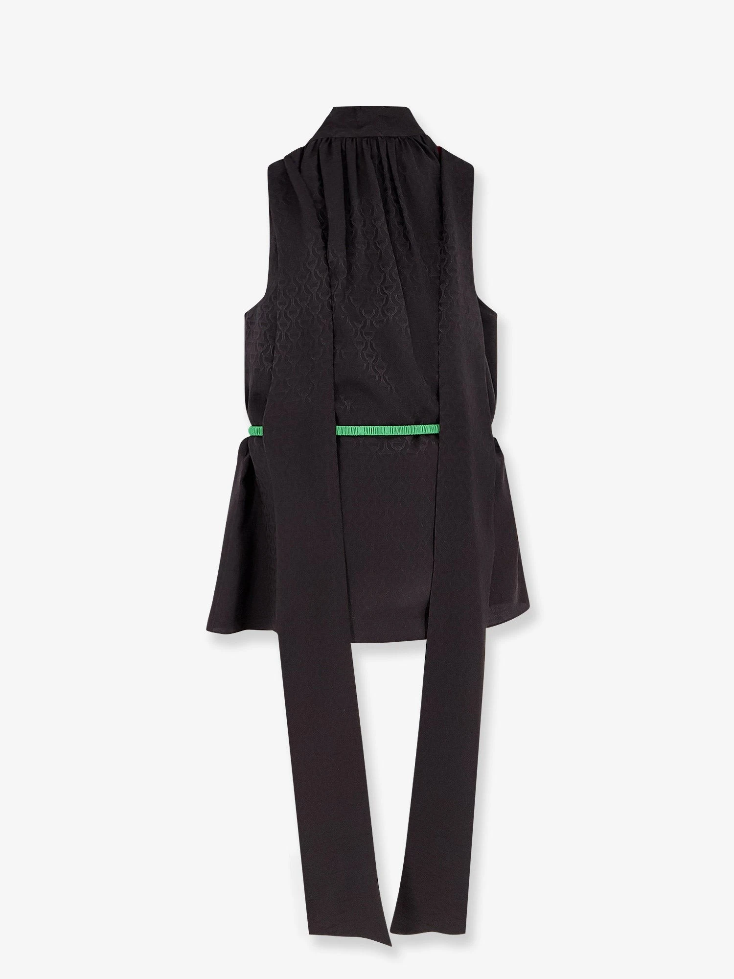 Horsebit Jacquard silk sleeveless shirt.webp