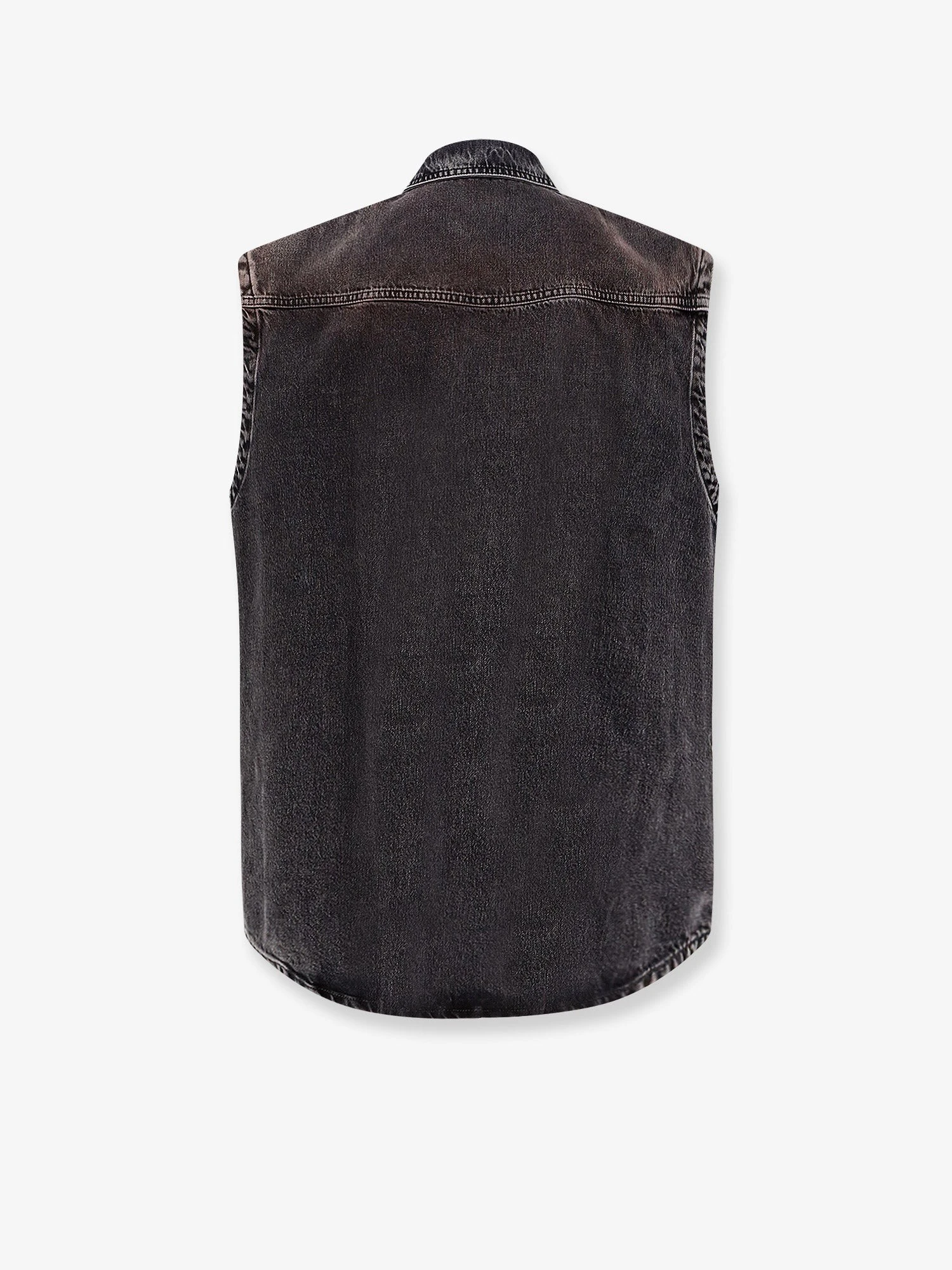 Black denim oversize shirt.webp