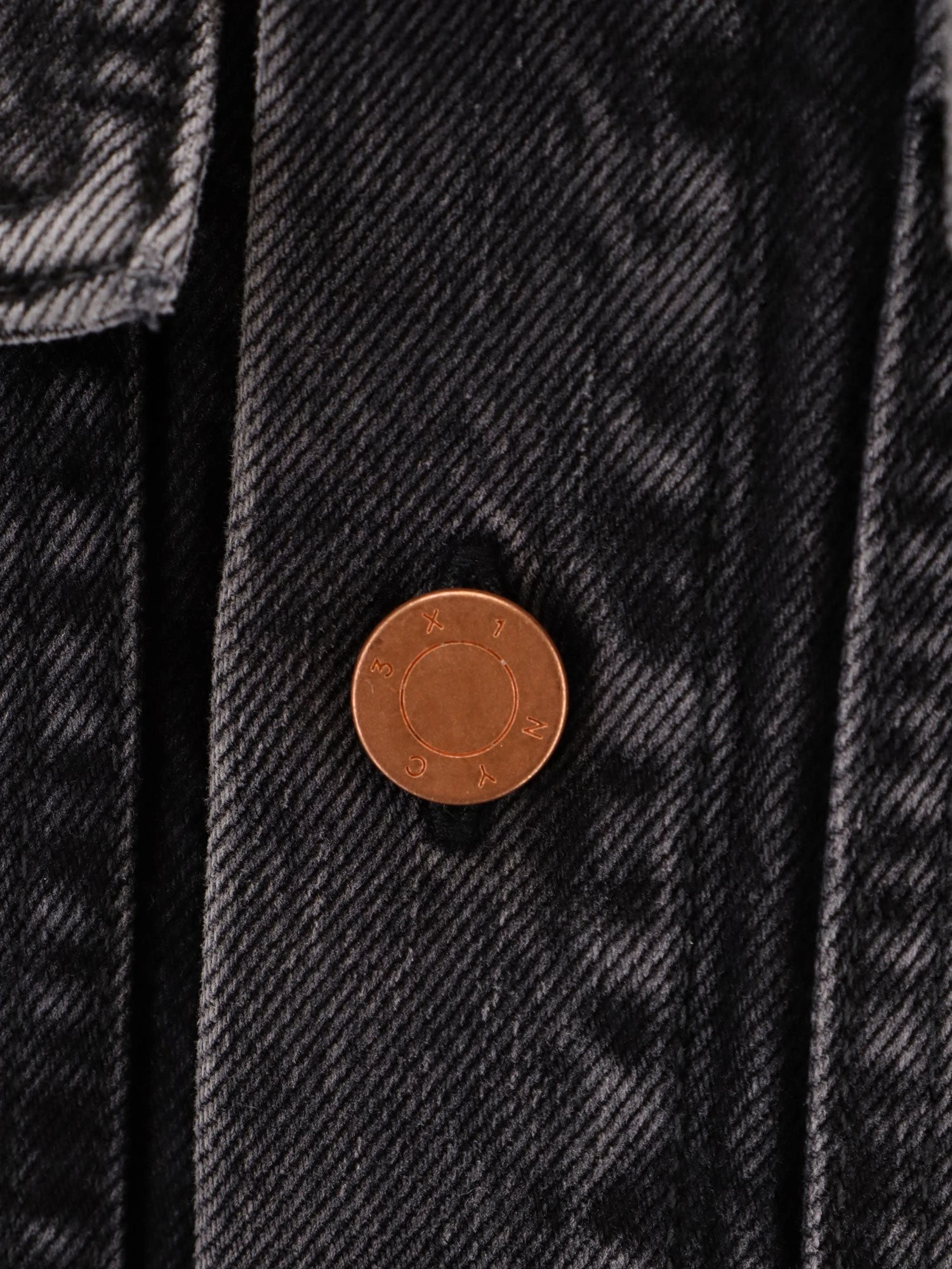 Black denim oversize shirt.webp