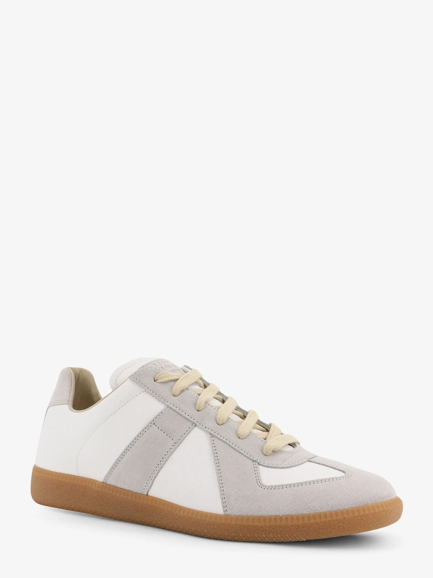 Replica leather and suede low-top sneakers.webp