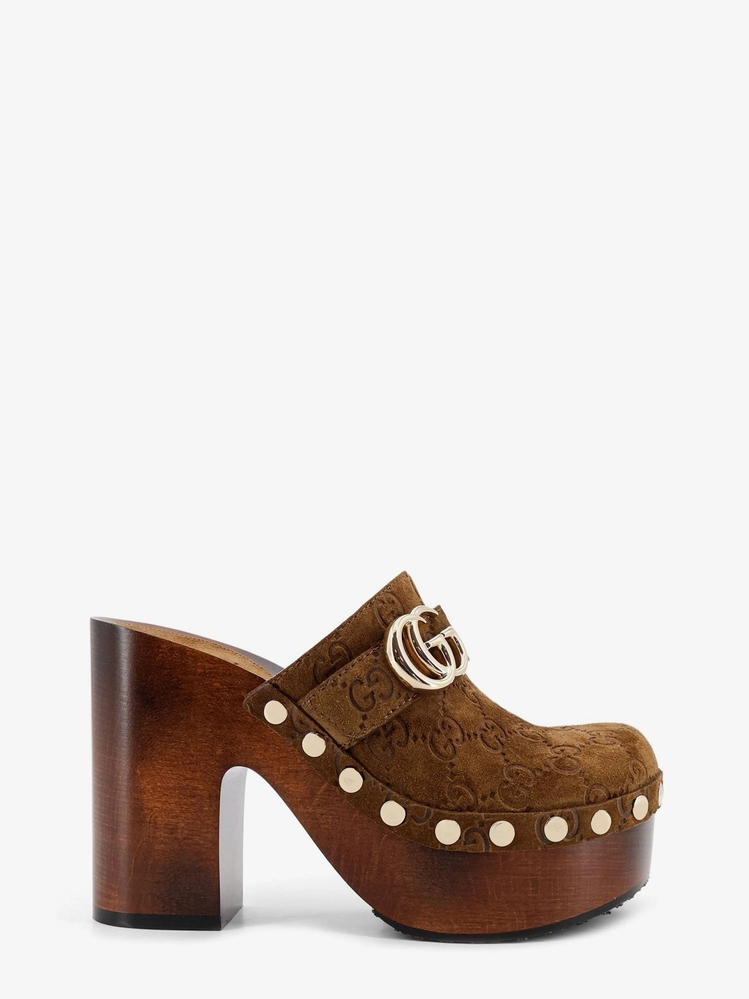 Suede sandals with all-over GG logo.webp