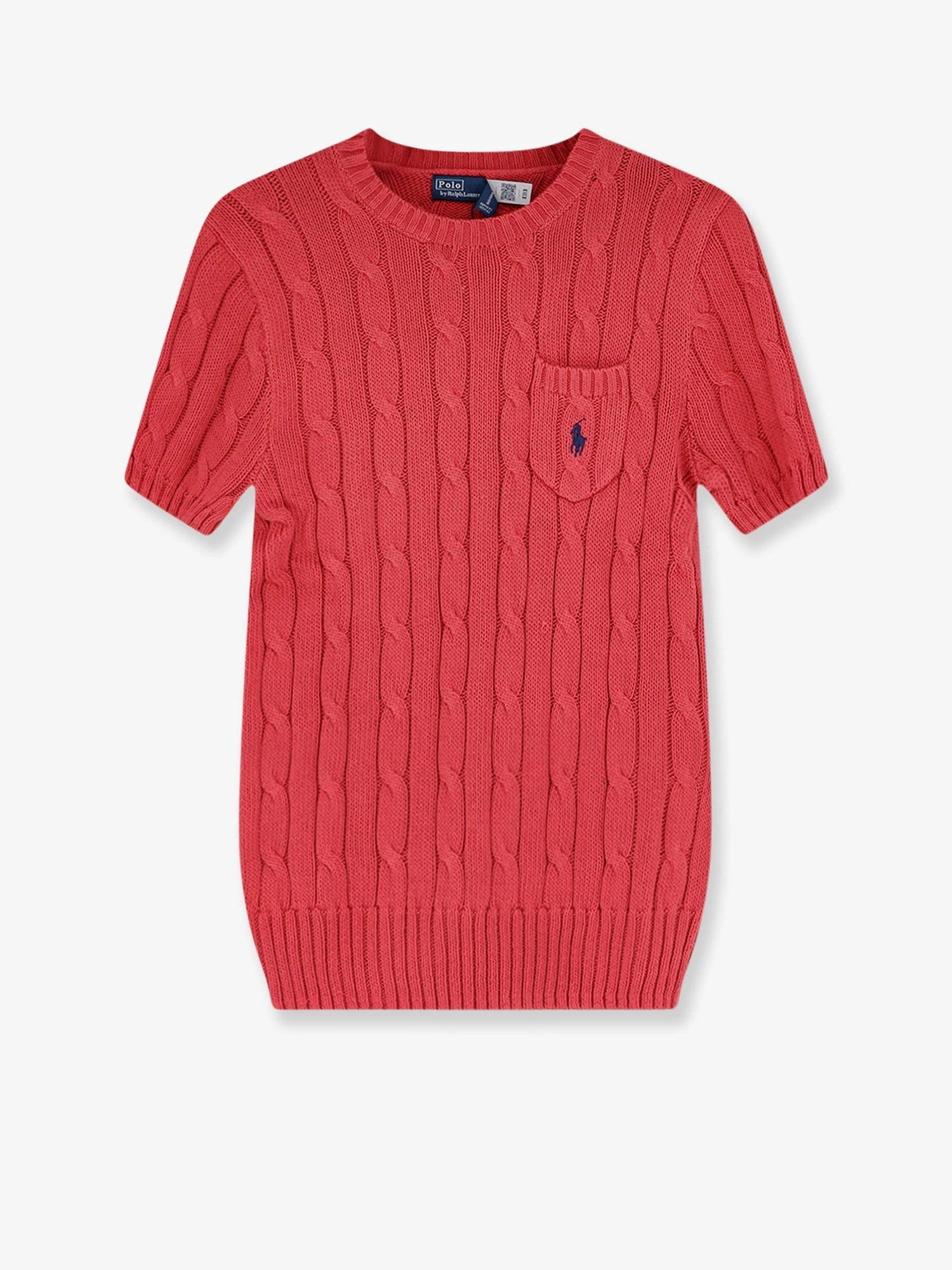 Cotton sweater with contrasting embroidered logo.webp