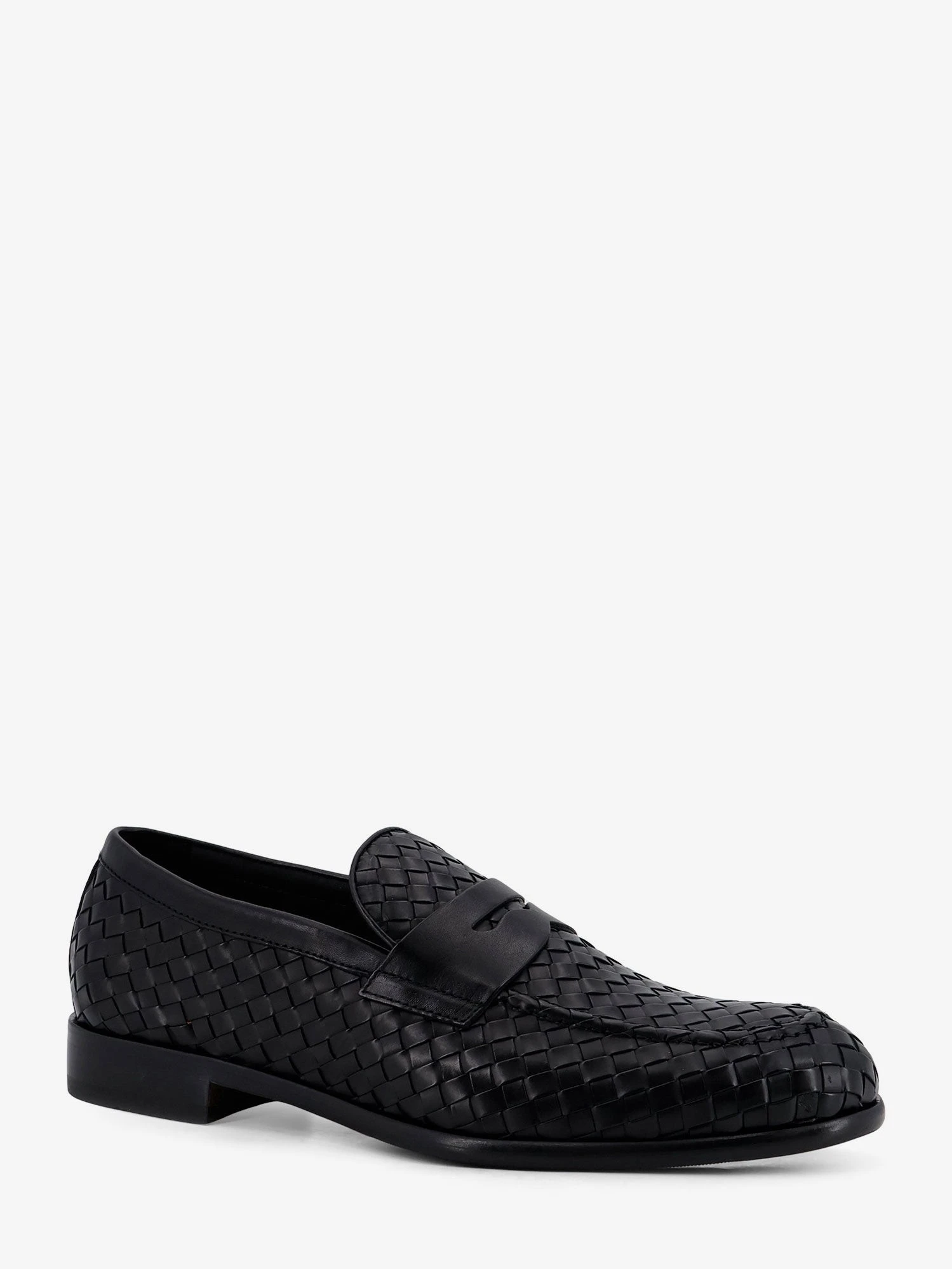 Adler leather loafers with woven pattern.webp