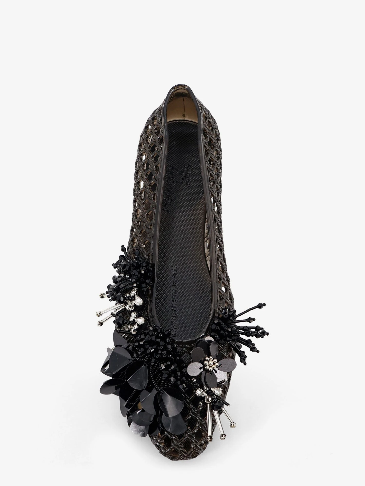 PVC ballerinas with beads on the front.webp