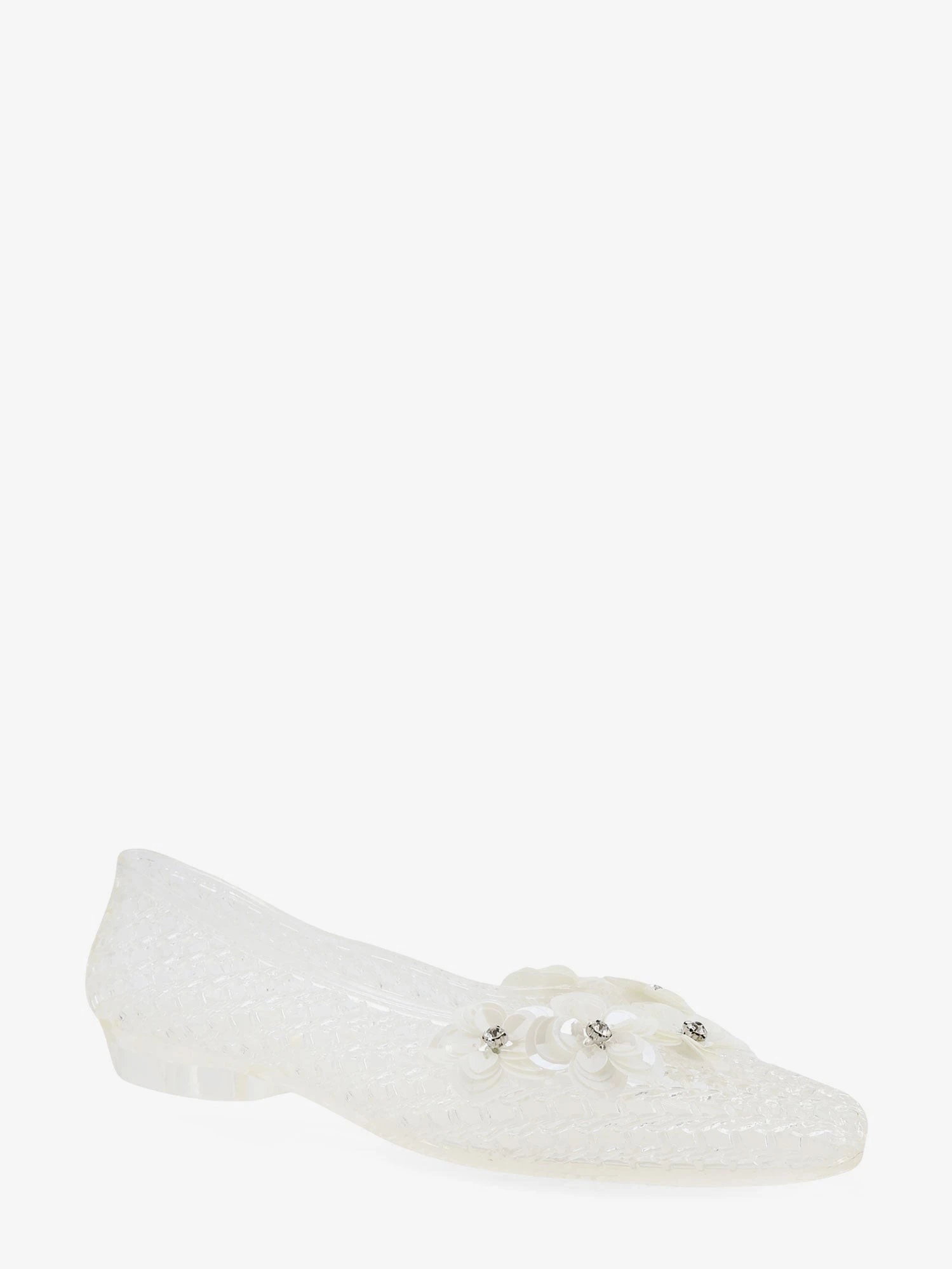 PVC ballerinas with beading on the front.webp