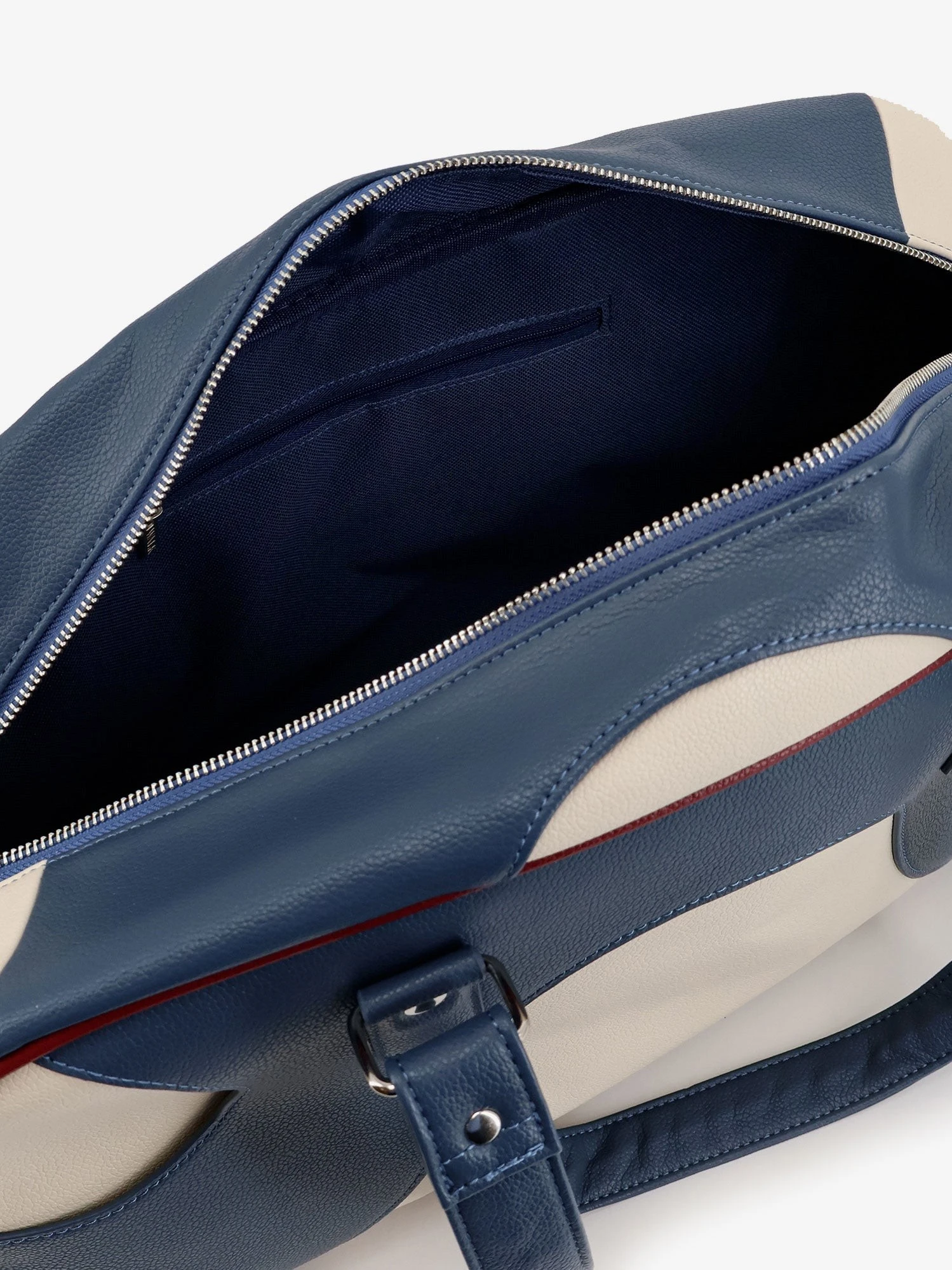 Leather crossbody bag with embroidered logo on the front.webp