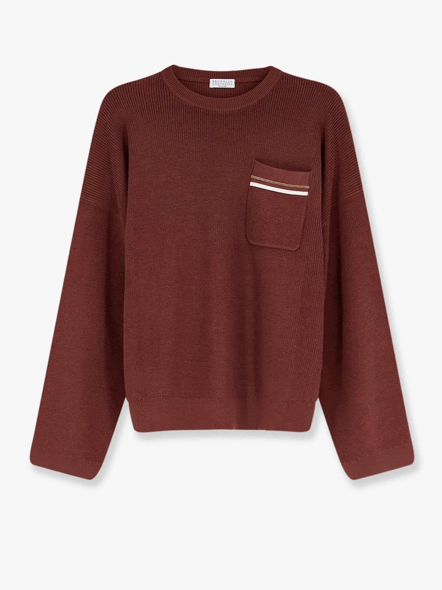 Cotton sweater with front Monili detail.webp