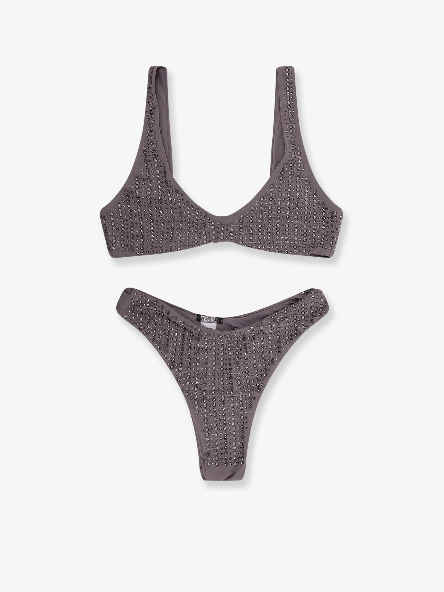 Nylon bikini with all-over rhinestones.webp