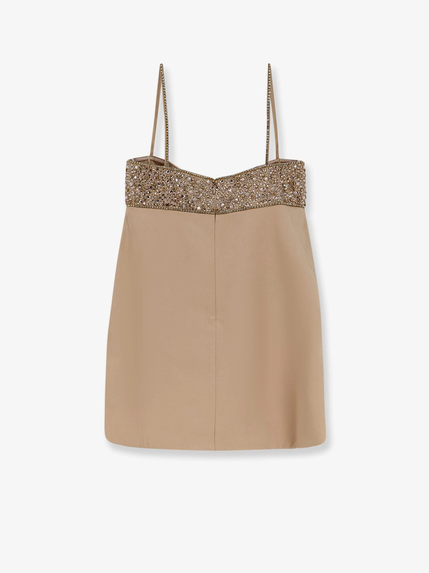 Shyla satin dress with rhinestones detail.webp