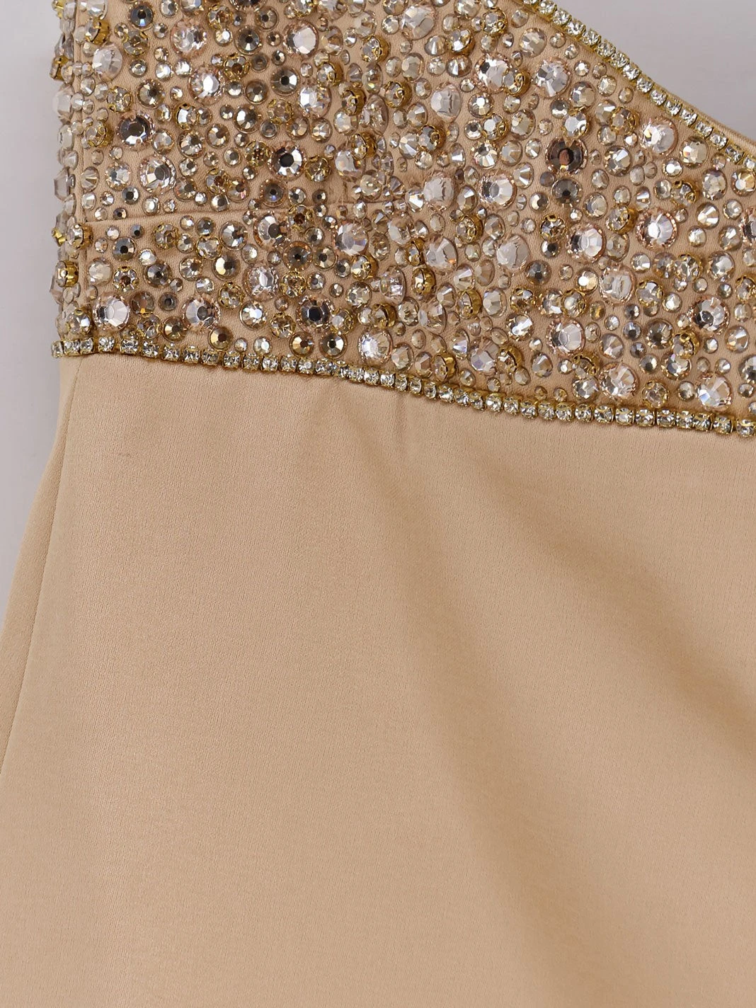 Shyla satin dress with rhinestones detail.webp