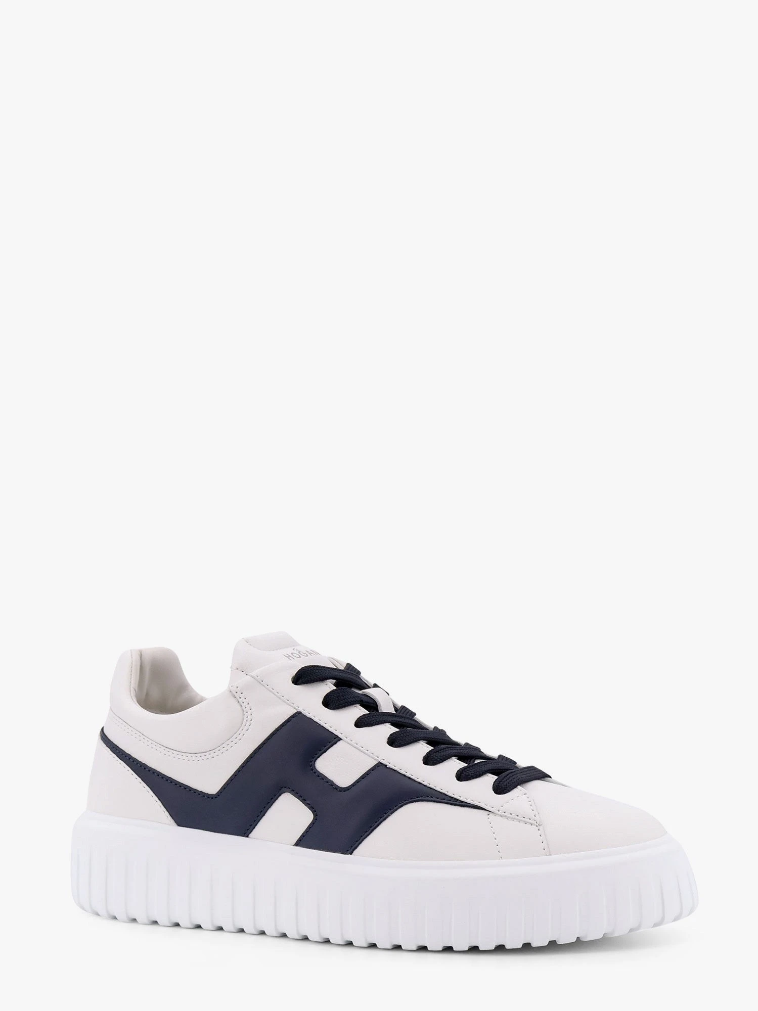 H-Stripes leather sneakers with side logo.webp