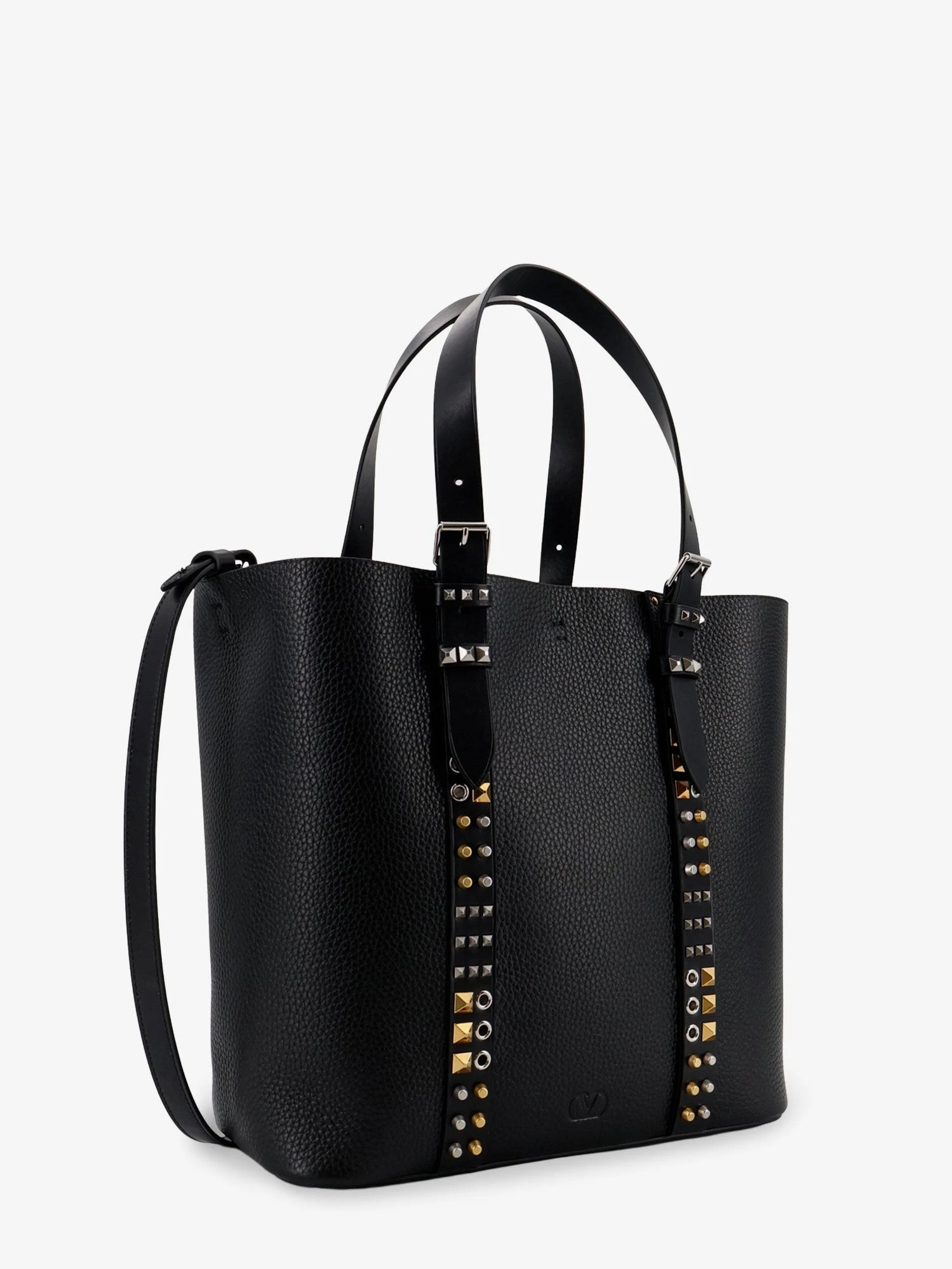 Leather shoulder bag with iconic studs.webp
