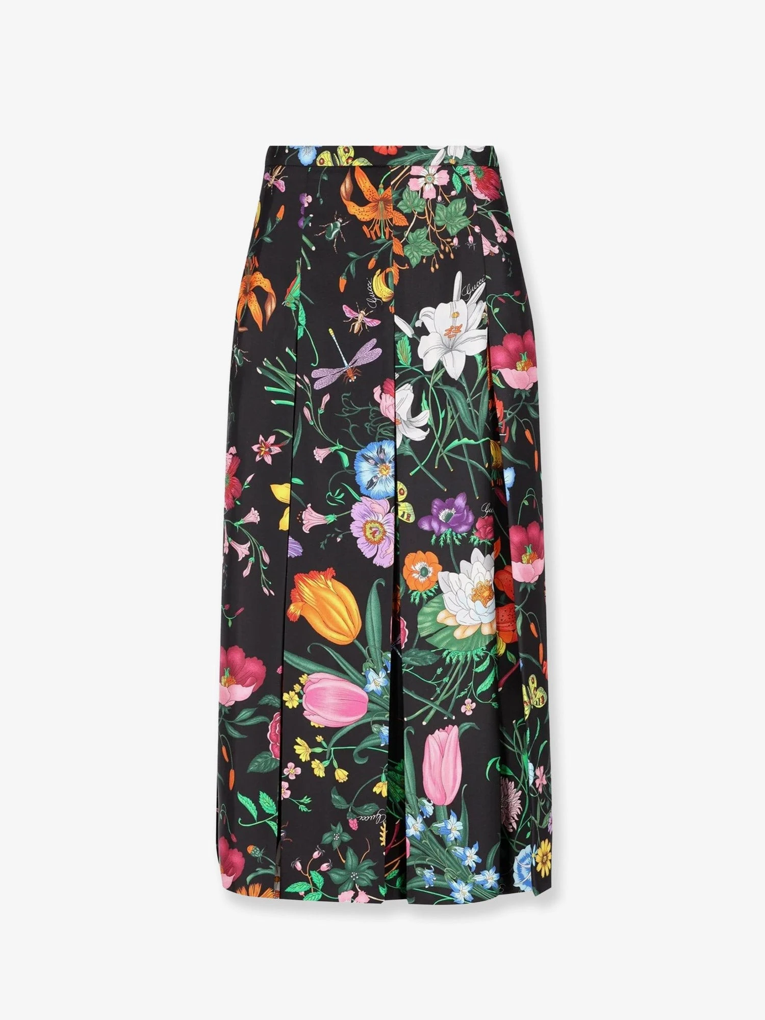 Silk midi skirt with Gucci Flora print.webp