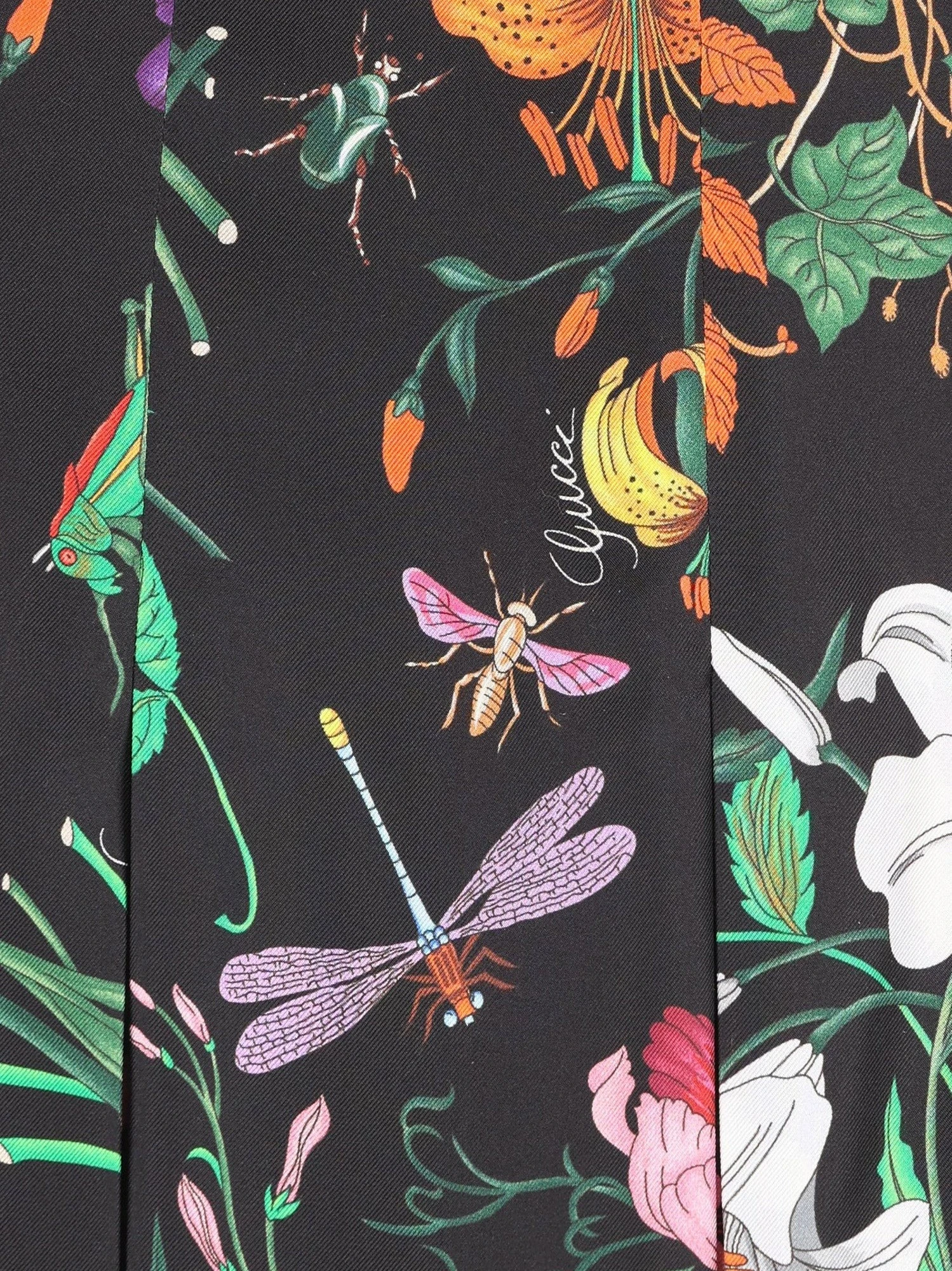 Silk midi skirt with Gucci Flora print.webp