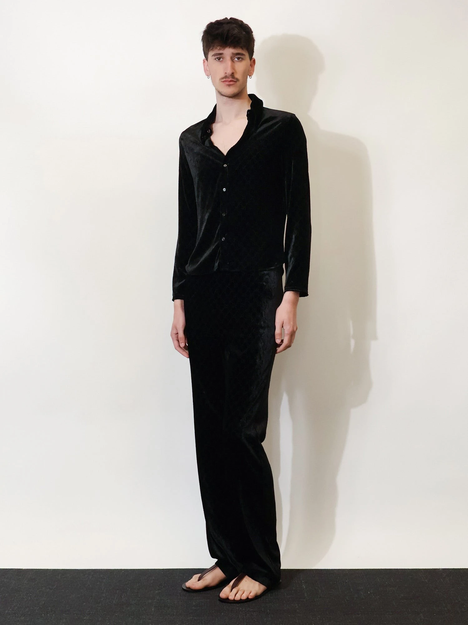 GG stretch devoré velvet trousers.webp