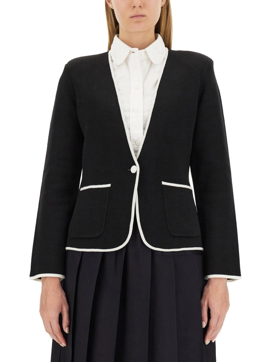 SINGLE-BREASTED COLLARLESS JACKET.webp