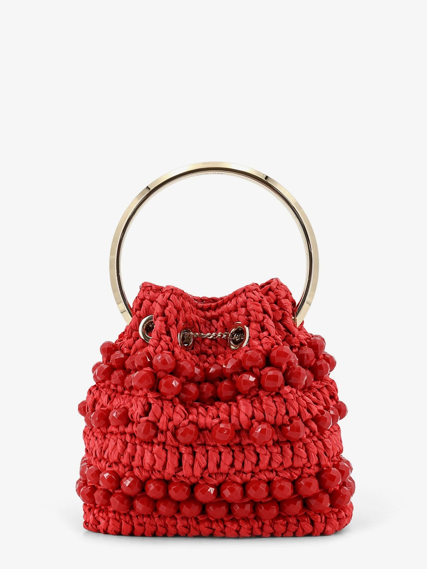 Bon Bon raffia bucket bag.webp