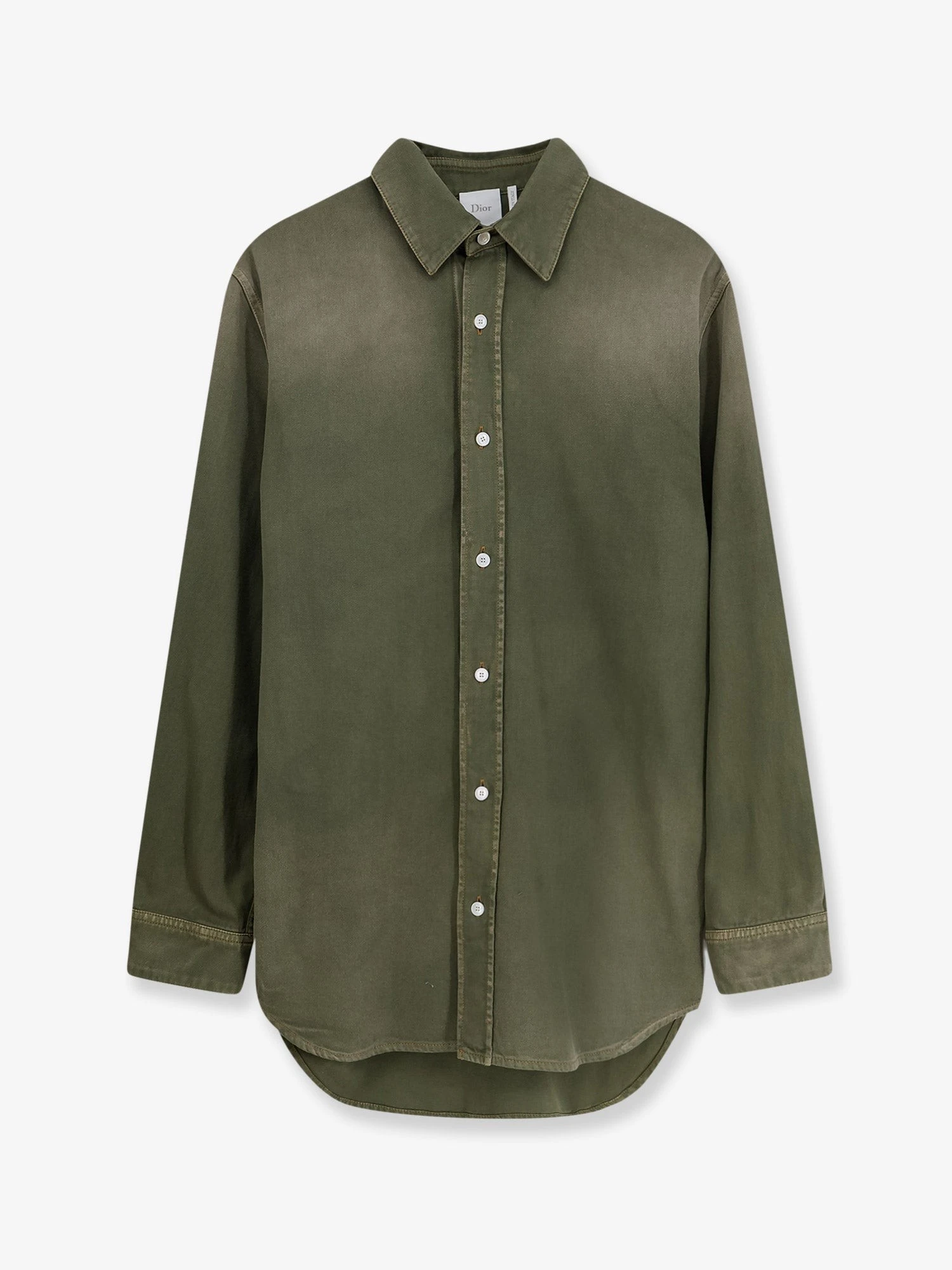 Cotton shirt with Dior patch.webp