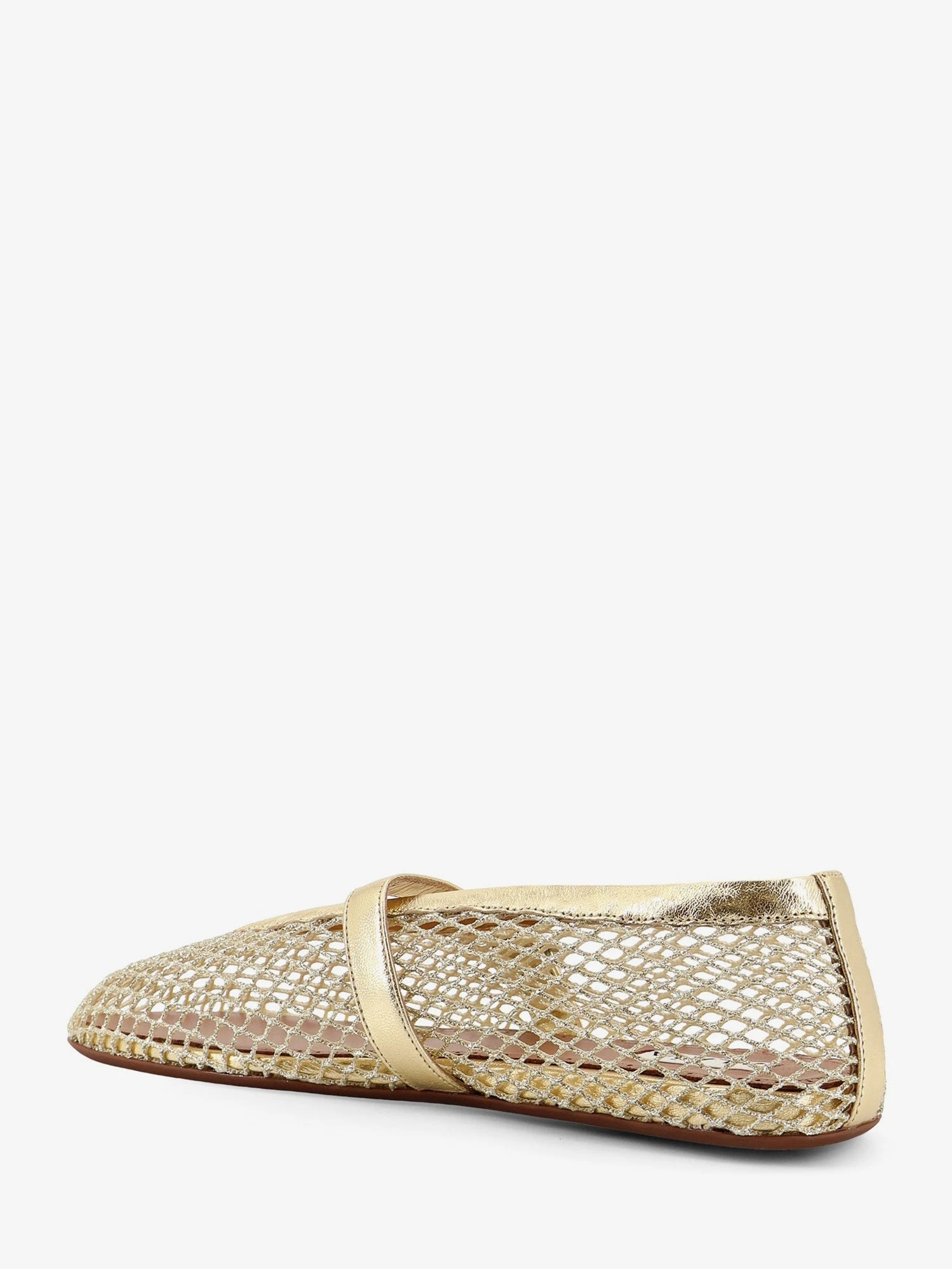 Ballet Flats glitter mesh and leather ballerinas.webp