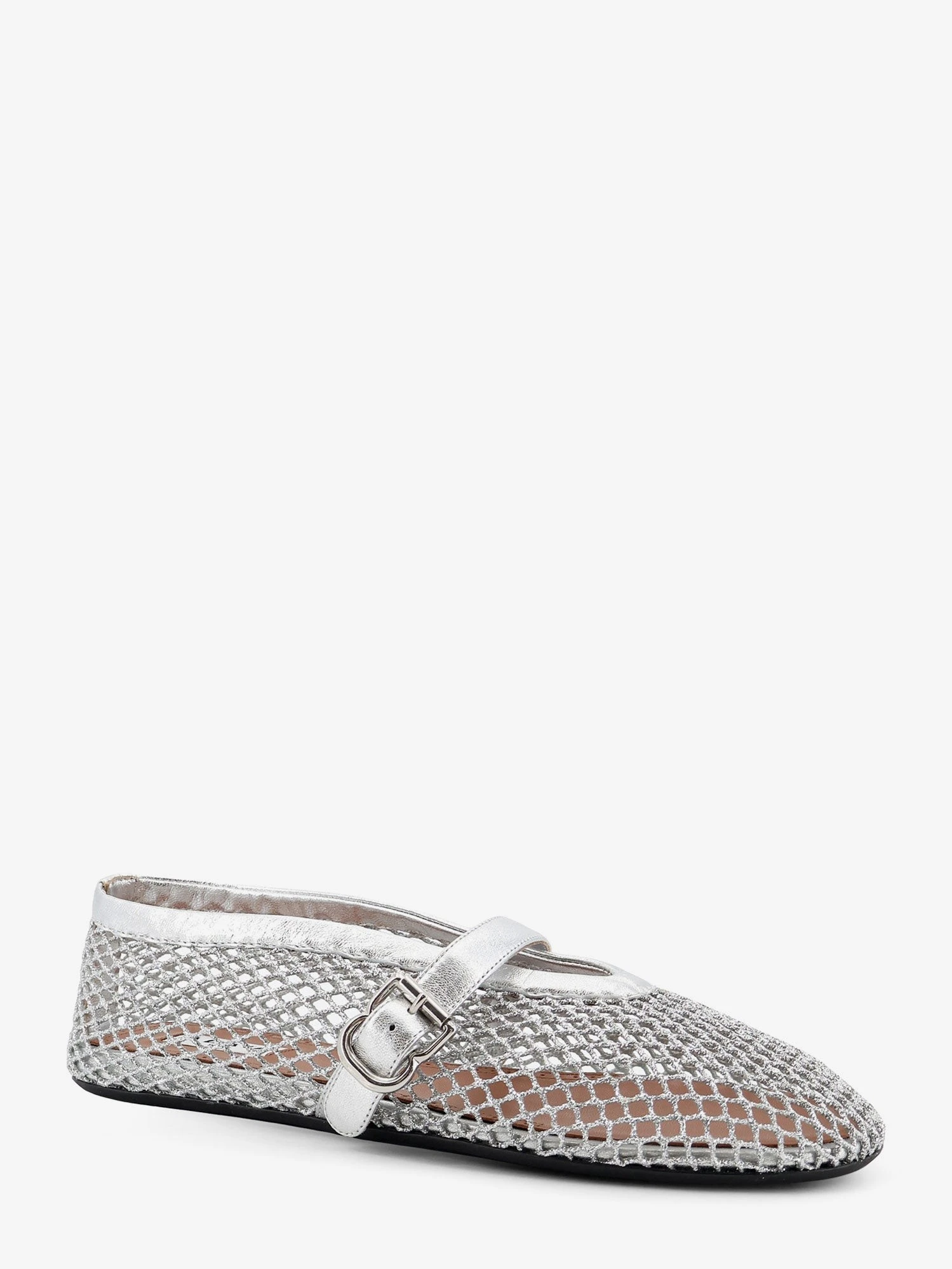Ballet Flats glitter mesh and leather ballerinas.webp