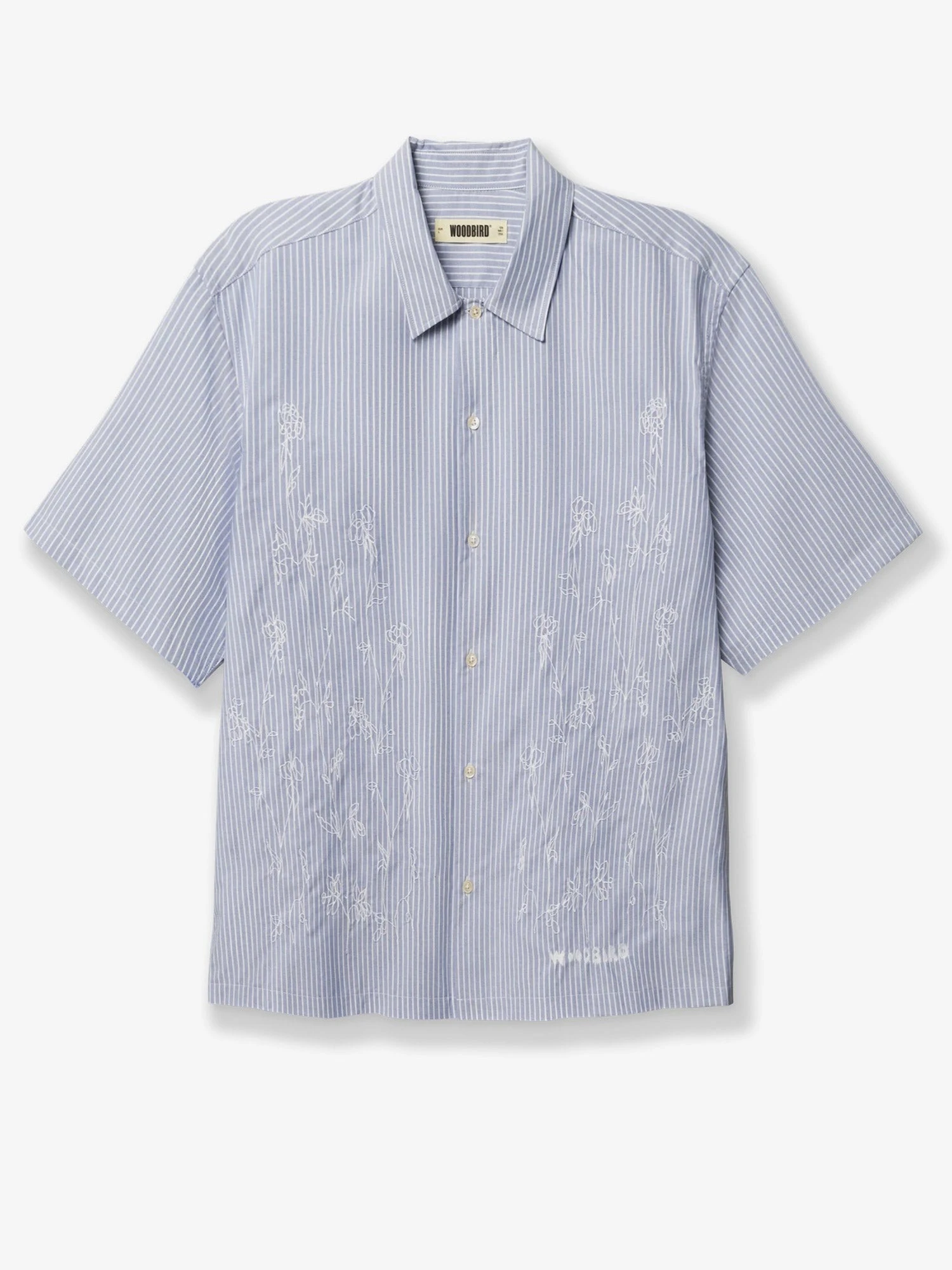 Wbwang Ox Flower striped cotton shirt.webp