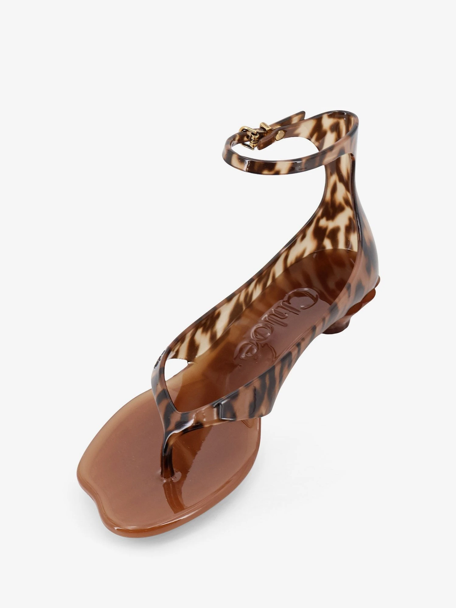 Jelly TPU sandals with animal print.webp