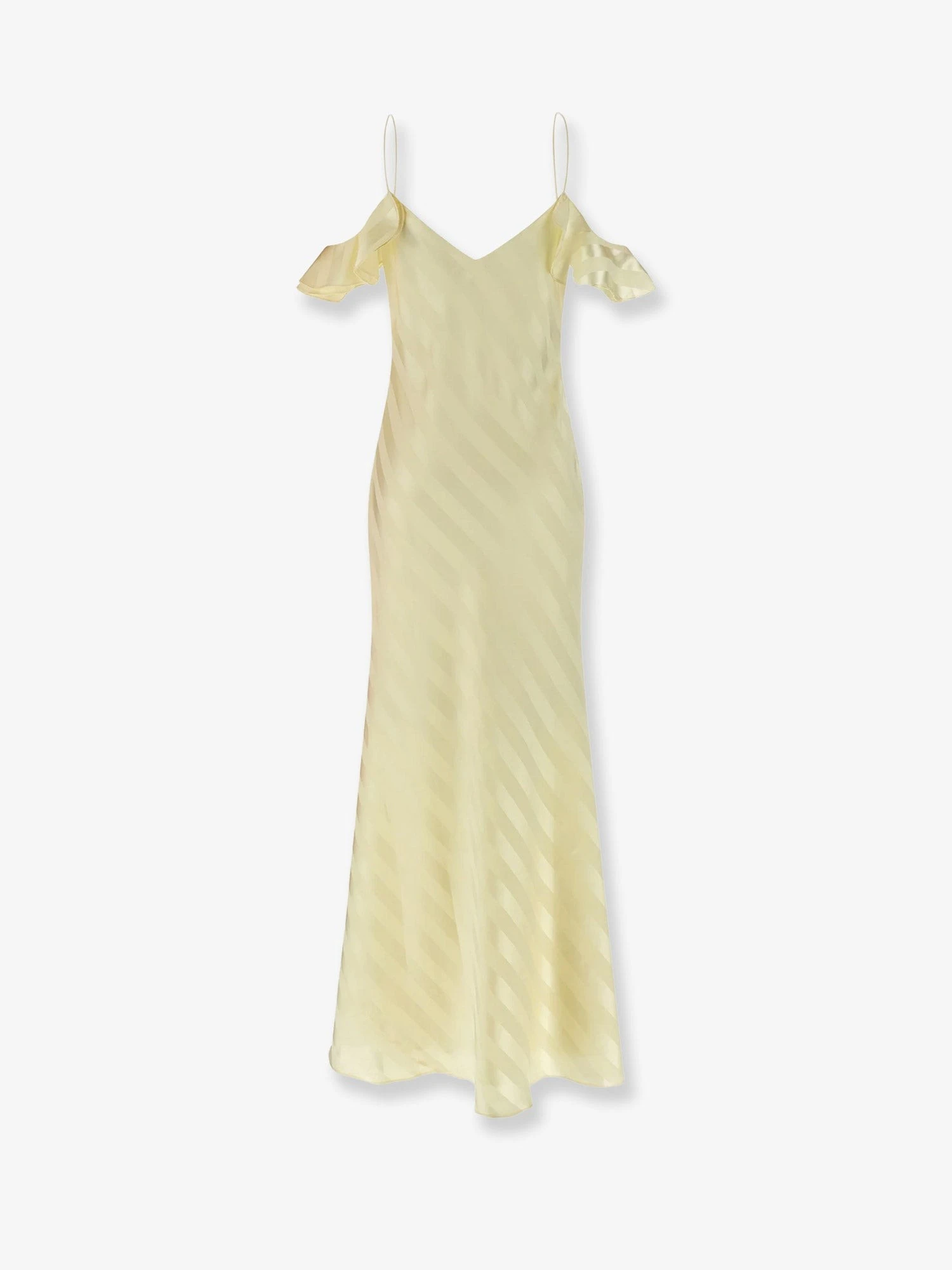 Striped satin long dress.webp