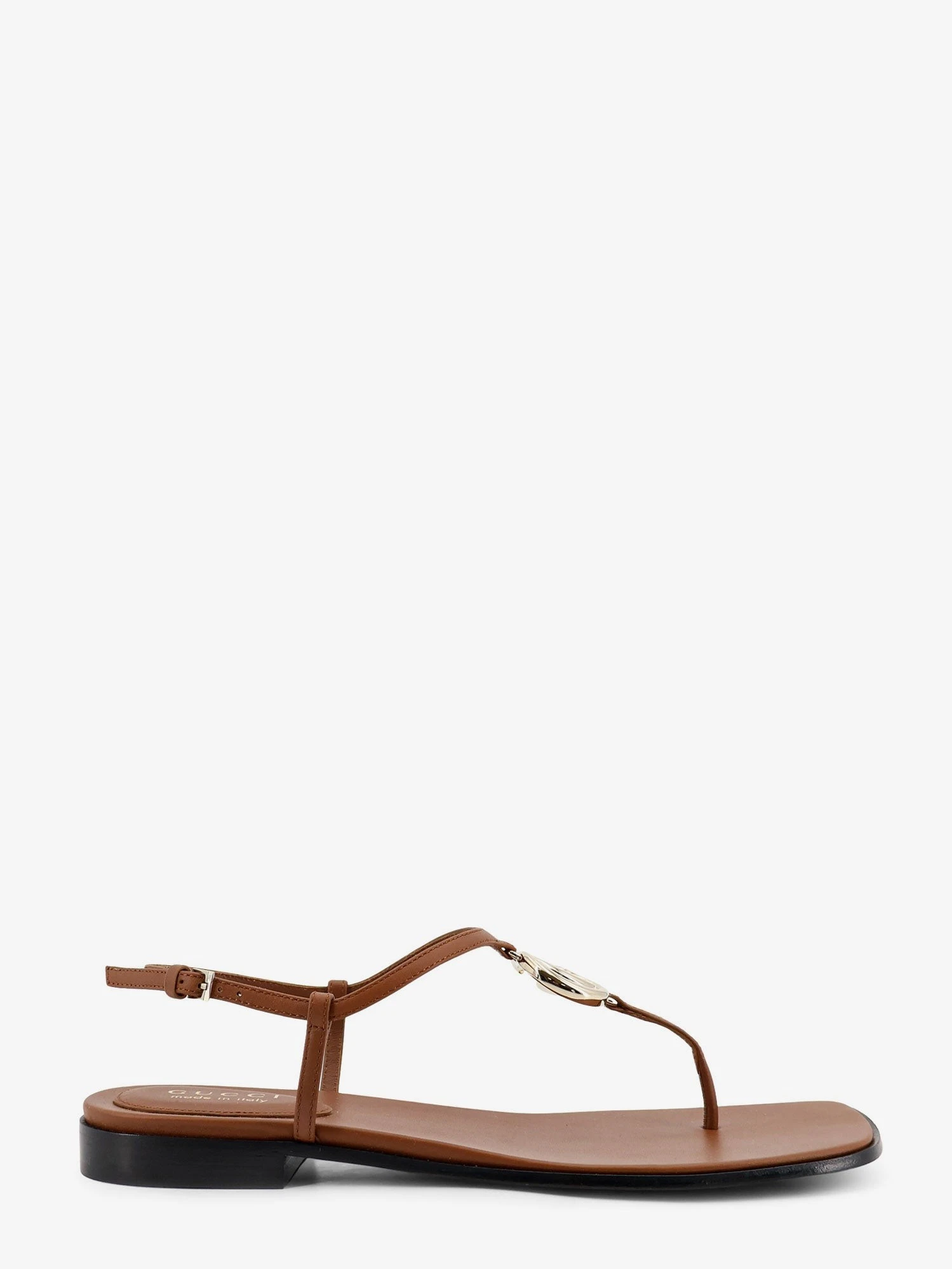 Lifford leather sandals with metal GG logo.webp