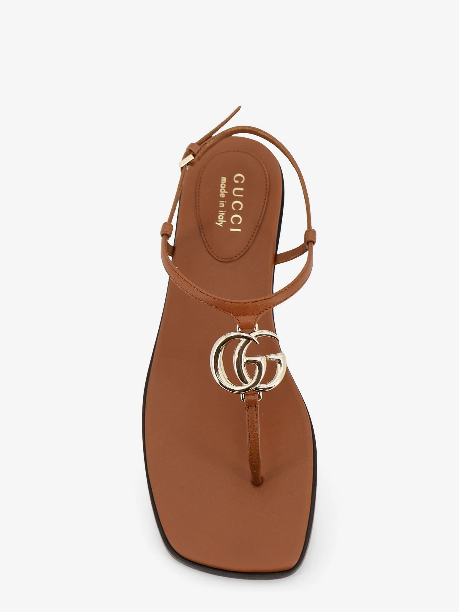 Lifford leather sandals with metal GG logo.webp