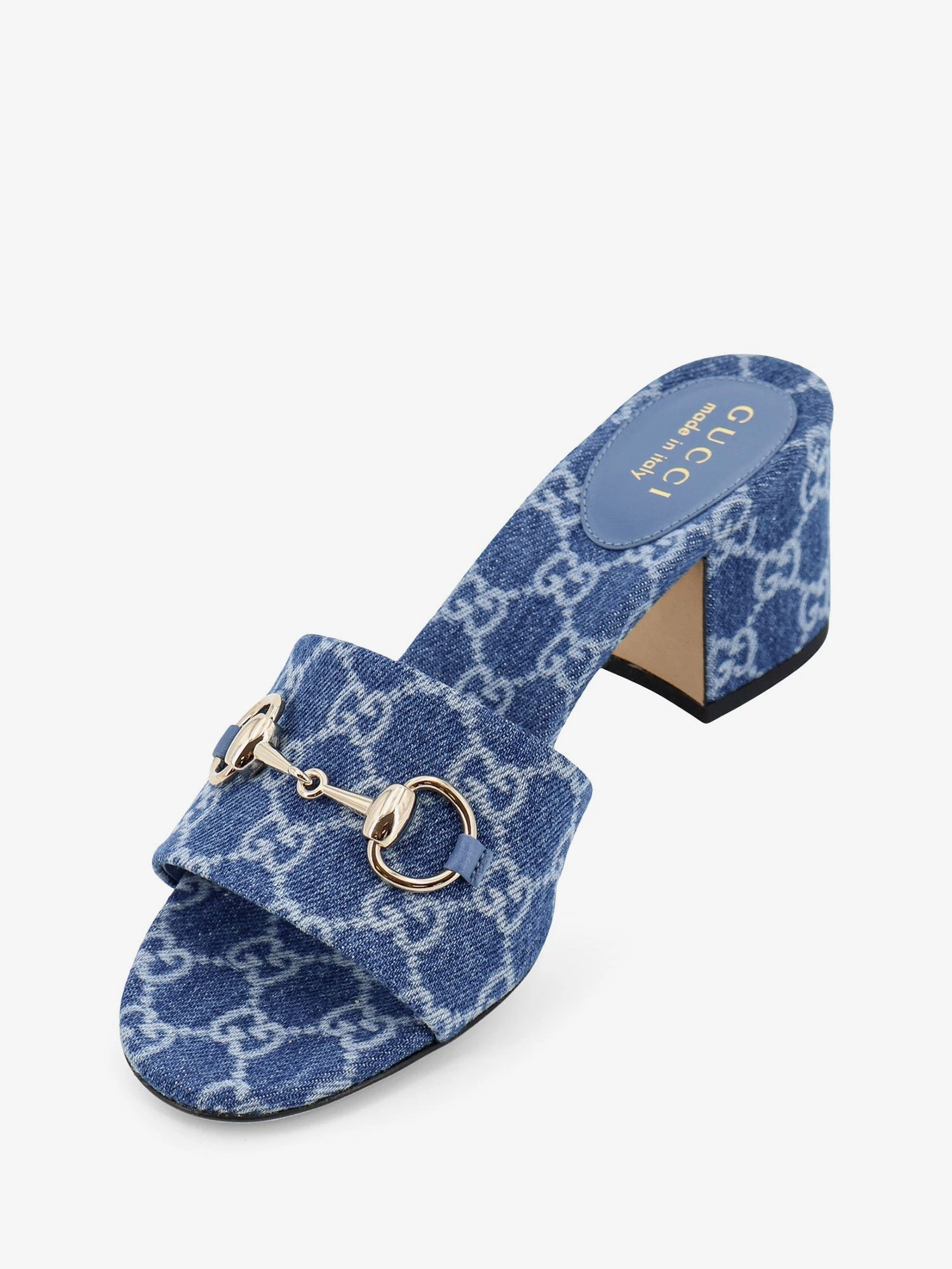 GG denim sandals with metal Horsebit.webp