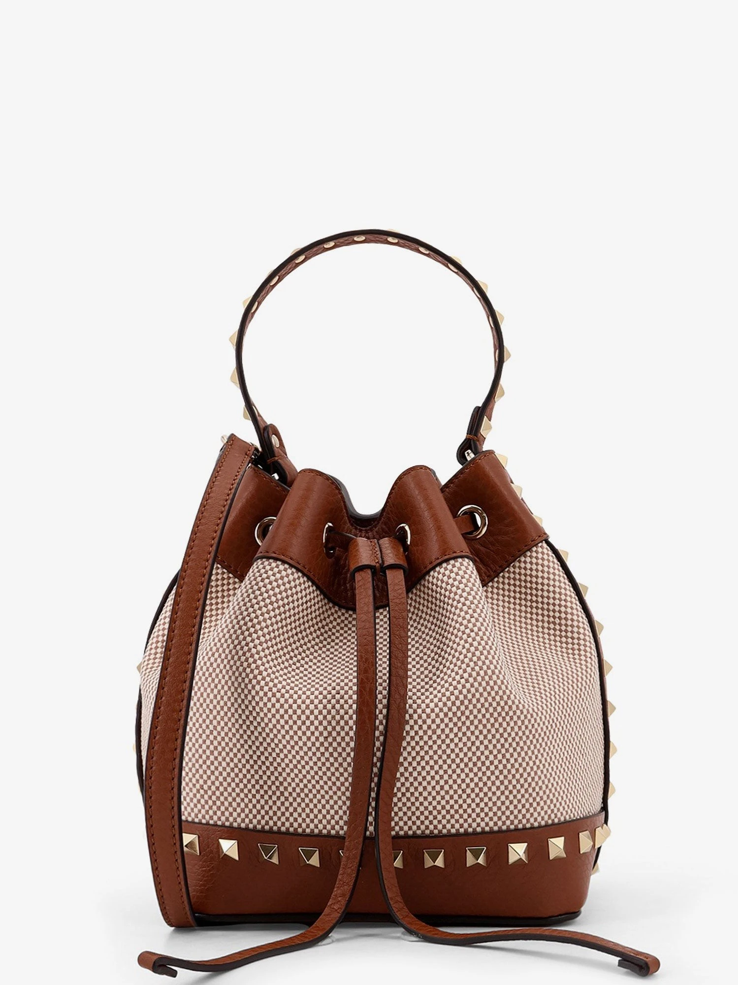 Rockstud Spike canvas and leather shoulder bag.webp