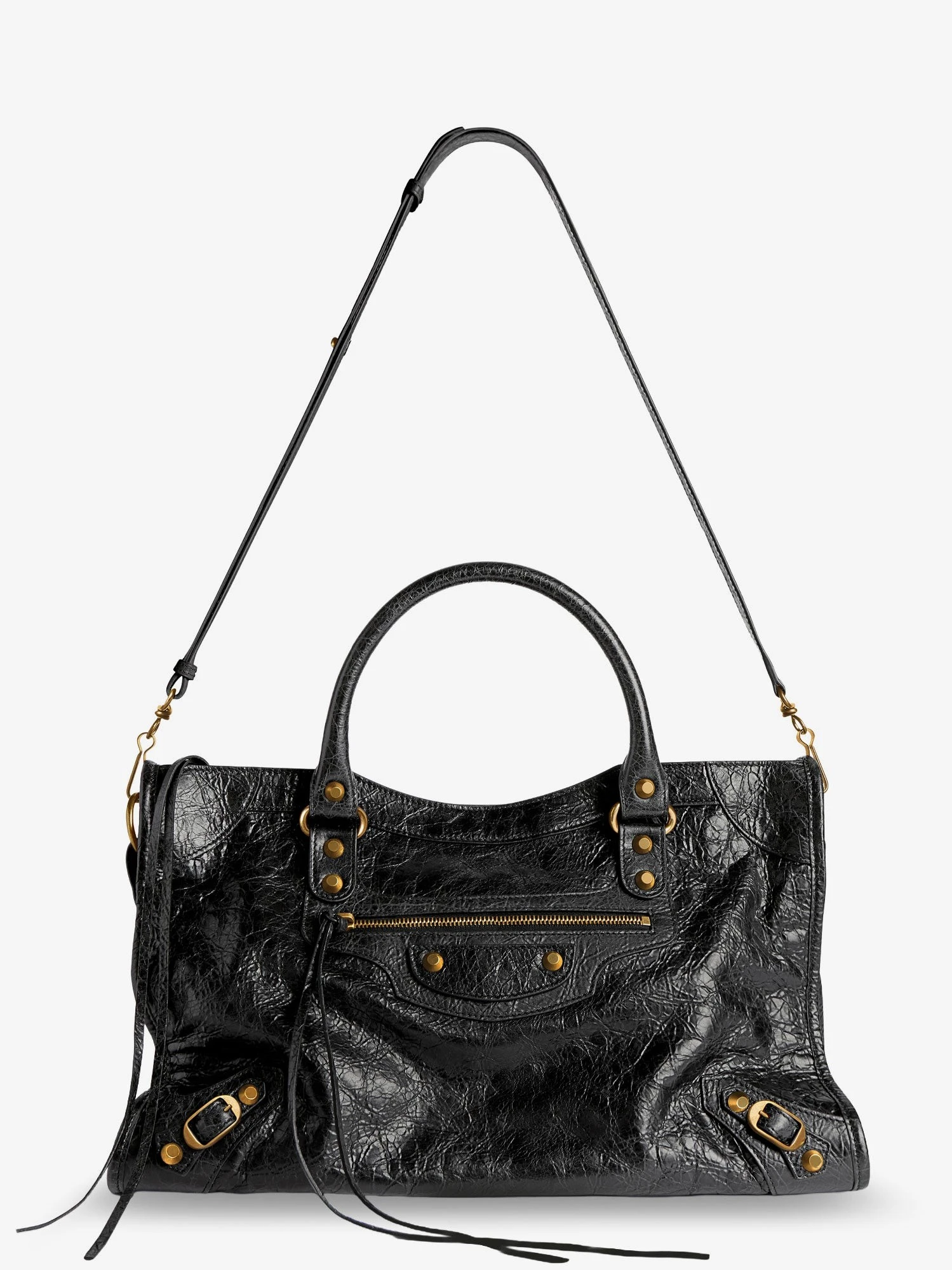 Le City M leather shoulder bag.webp