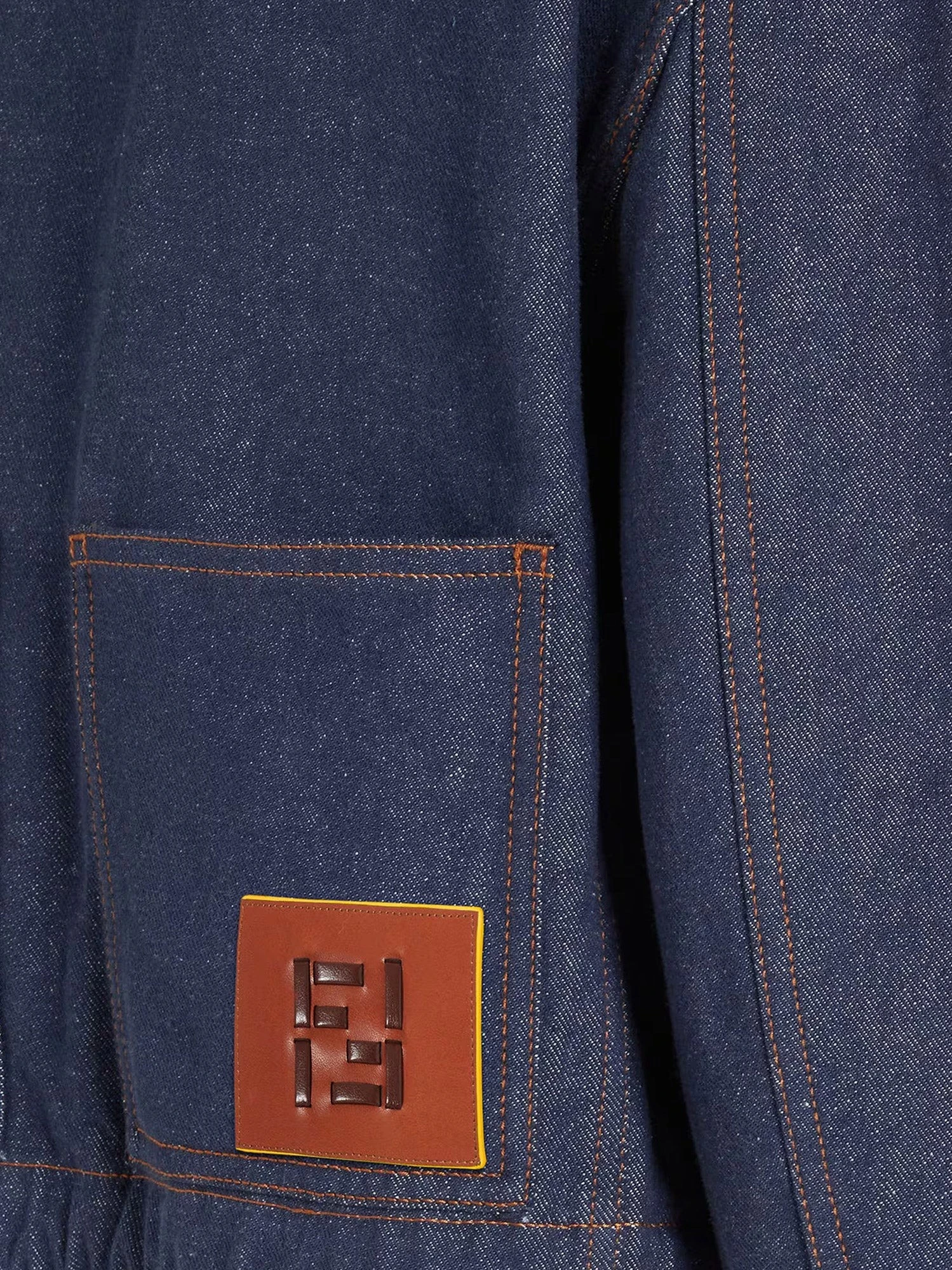 Denim jacket with front embroidered logo.webp