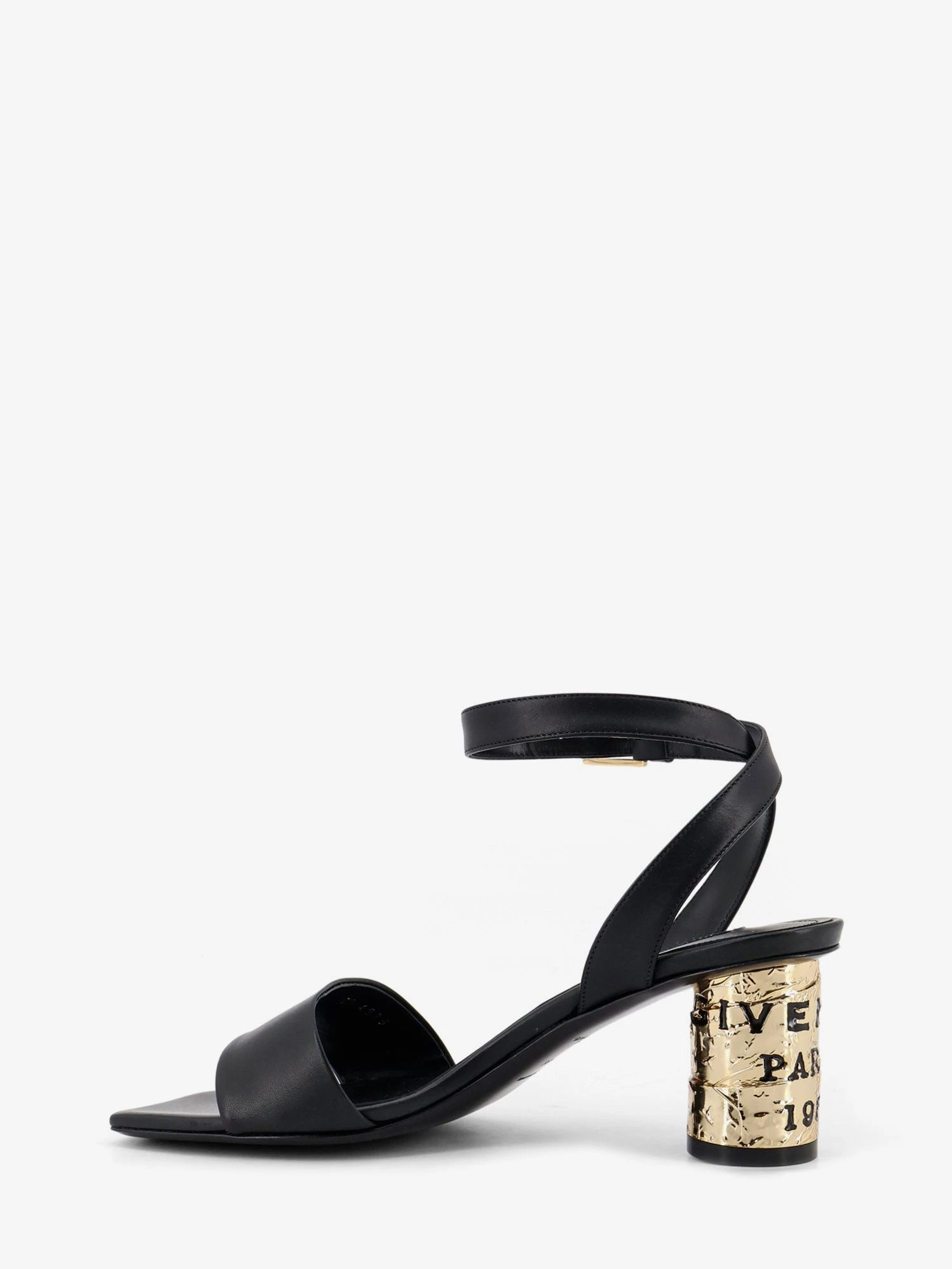 Tape leather heeled sandals.webp