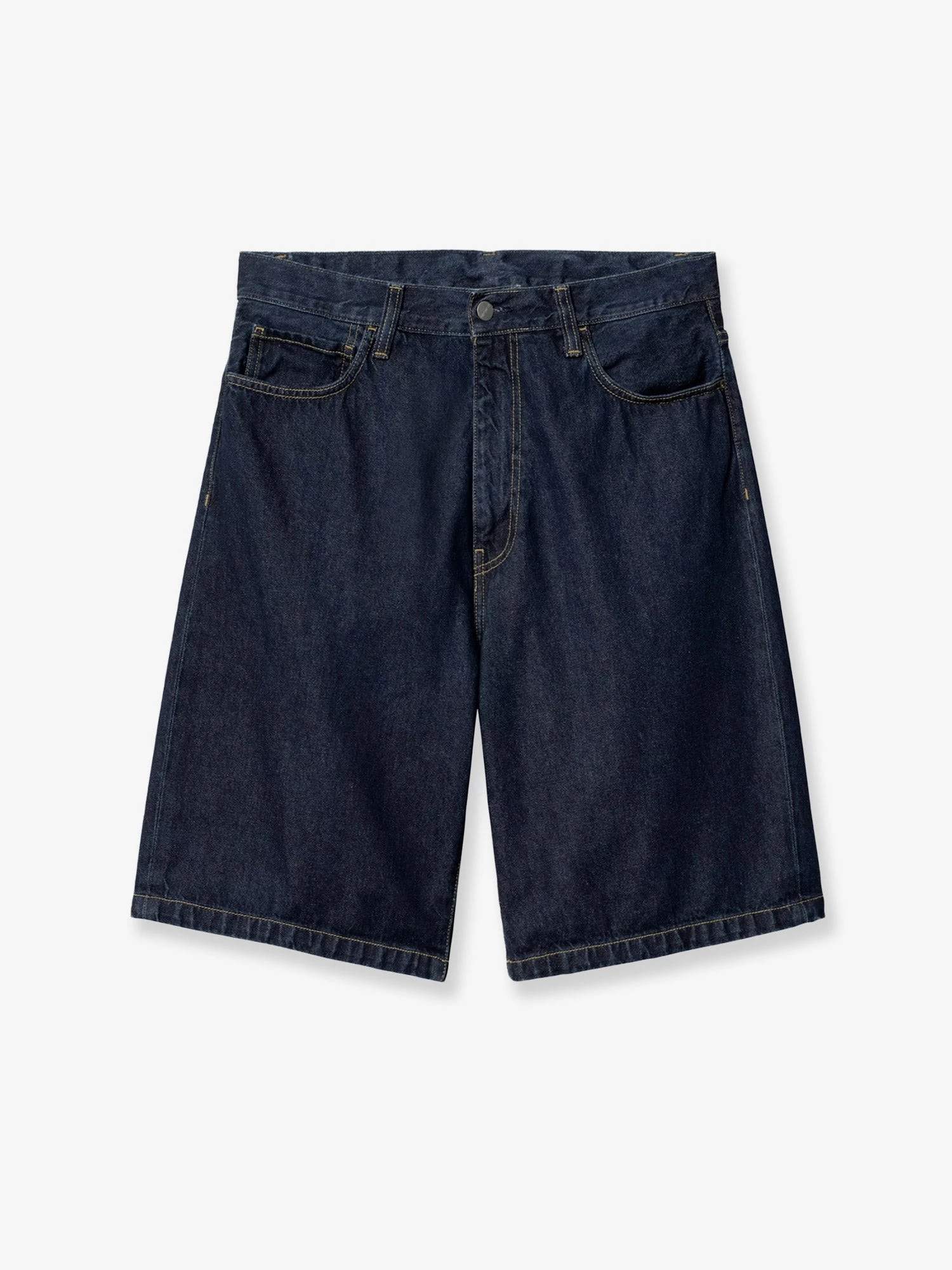 Landon denim Bermuda shorts with logo patch.webp
