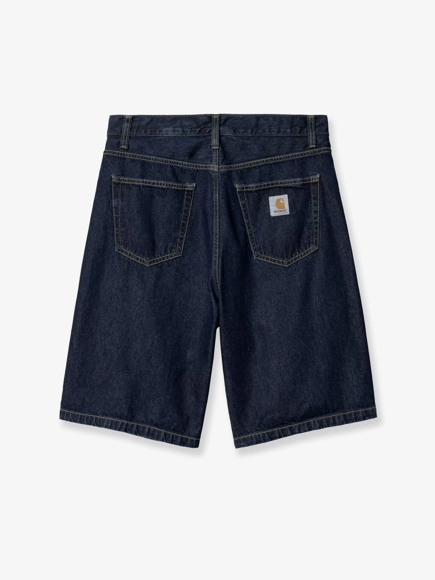 Landon denim Bermuda shorts with logo patch.webp