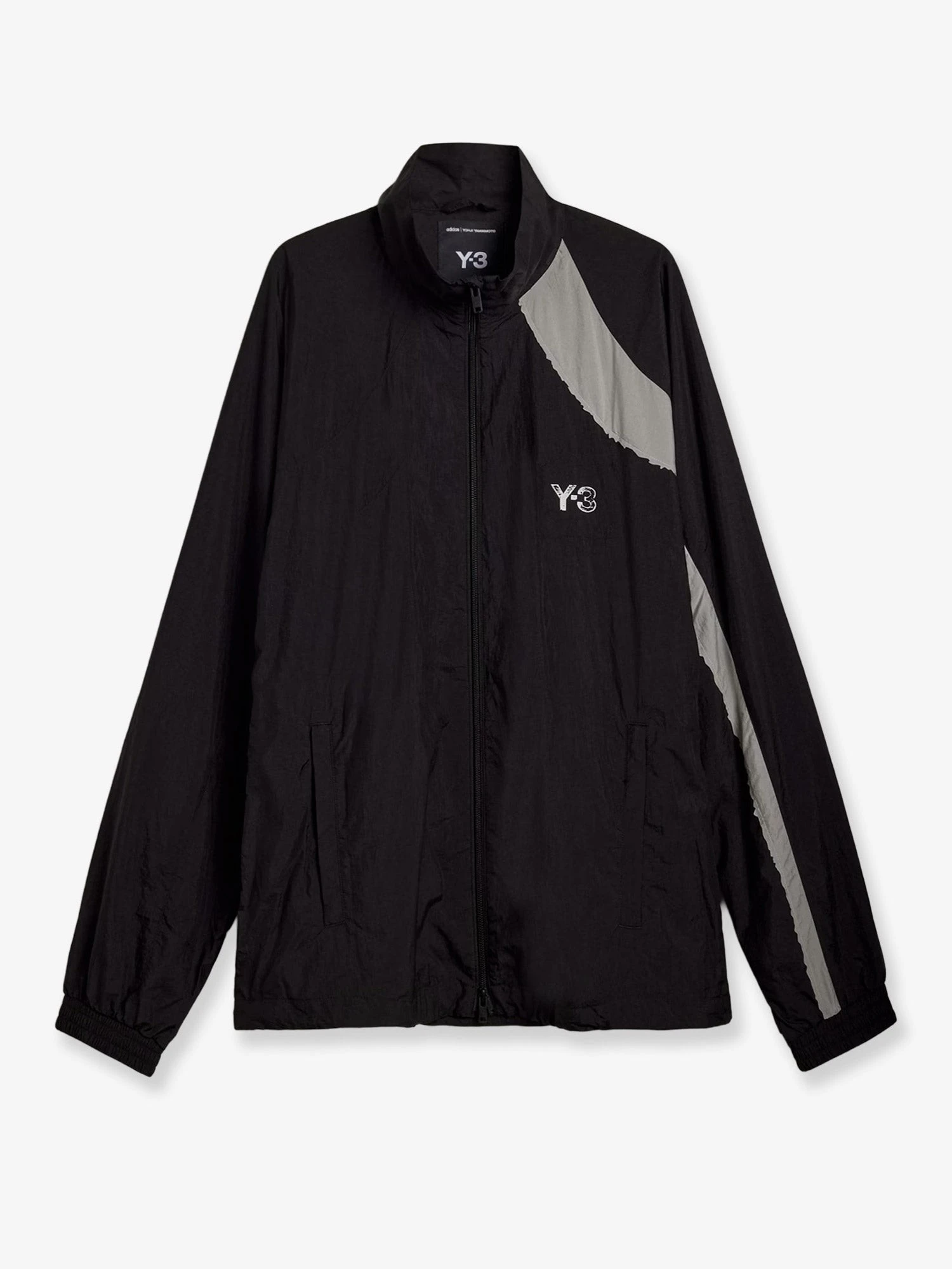 Water-repellent nylon jacket with front logo.webp