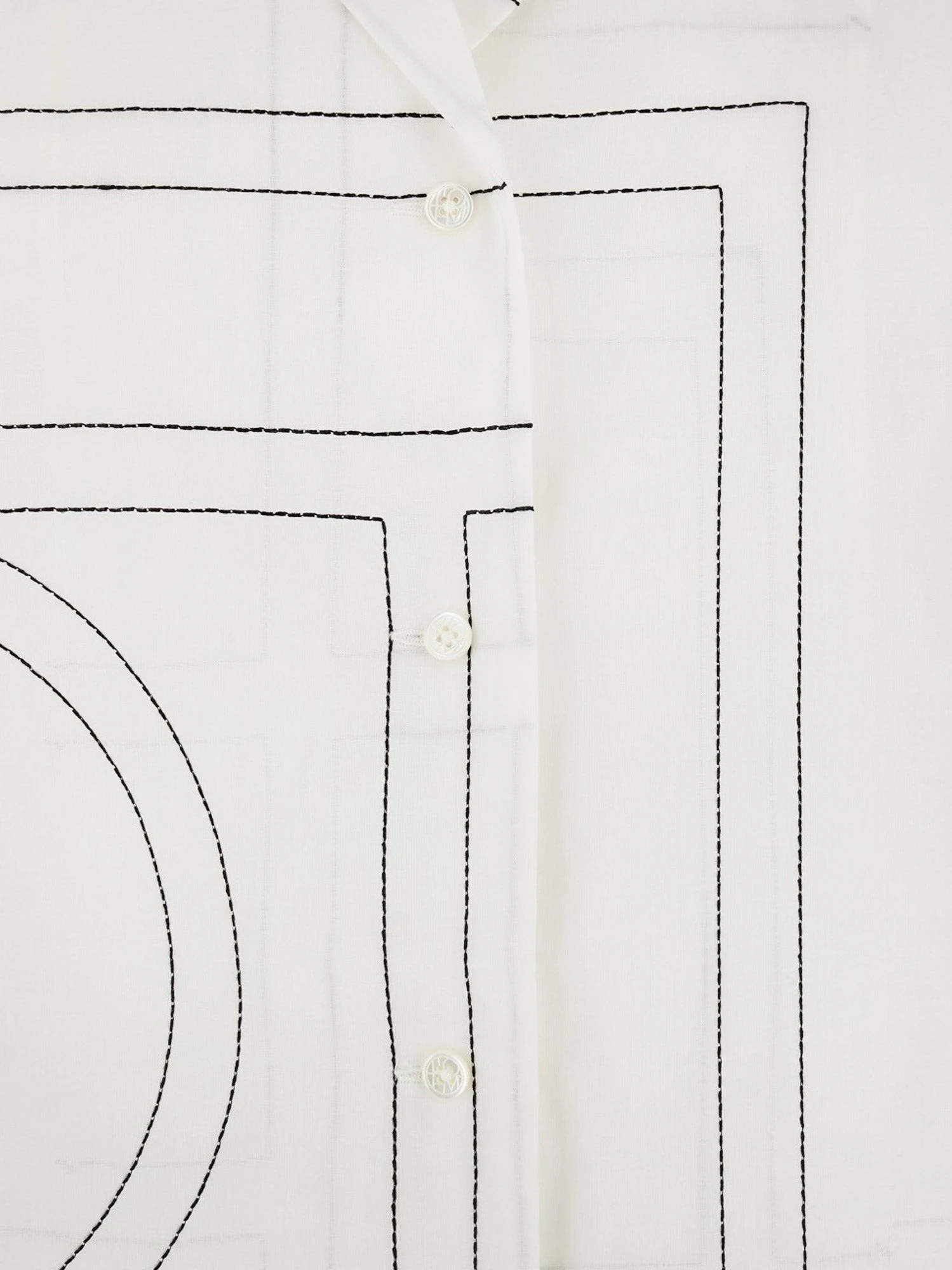 Cotton blend pajama top with Monogram print.webp