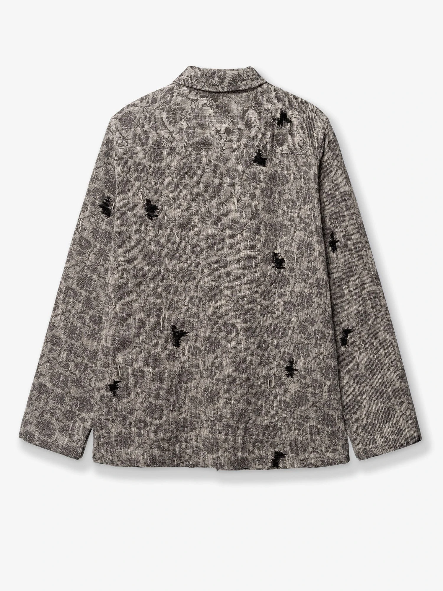 Shirt jacket with melange inlay.webp