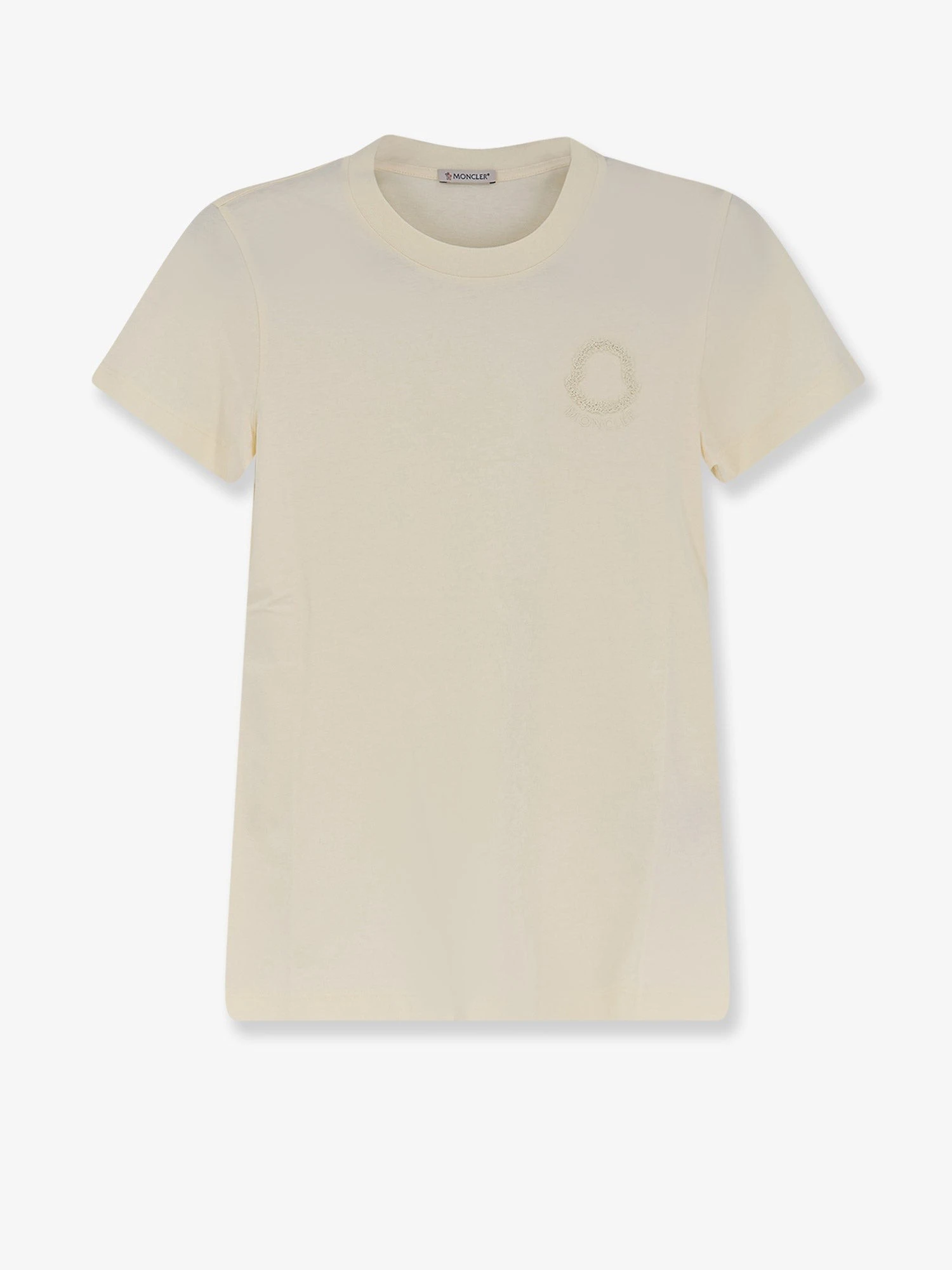 Cotton T-shirt with flocked logo on the front.webp