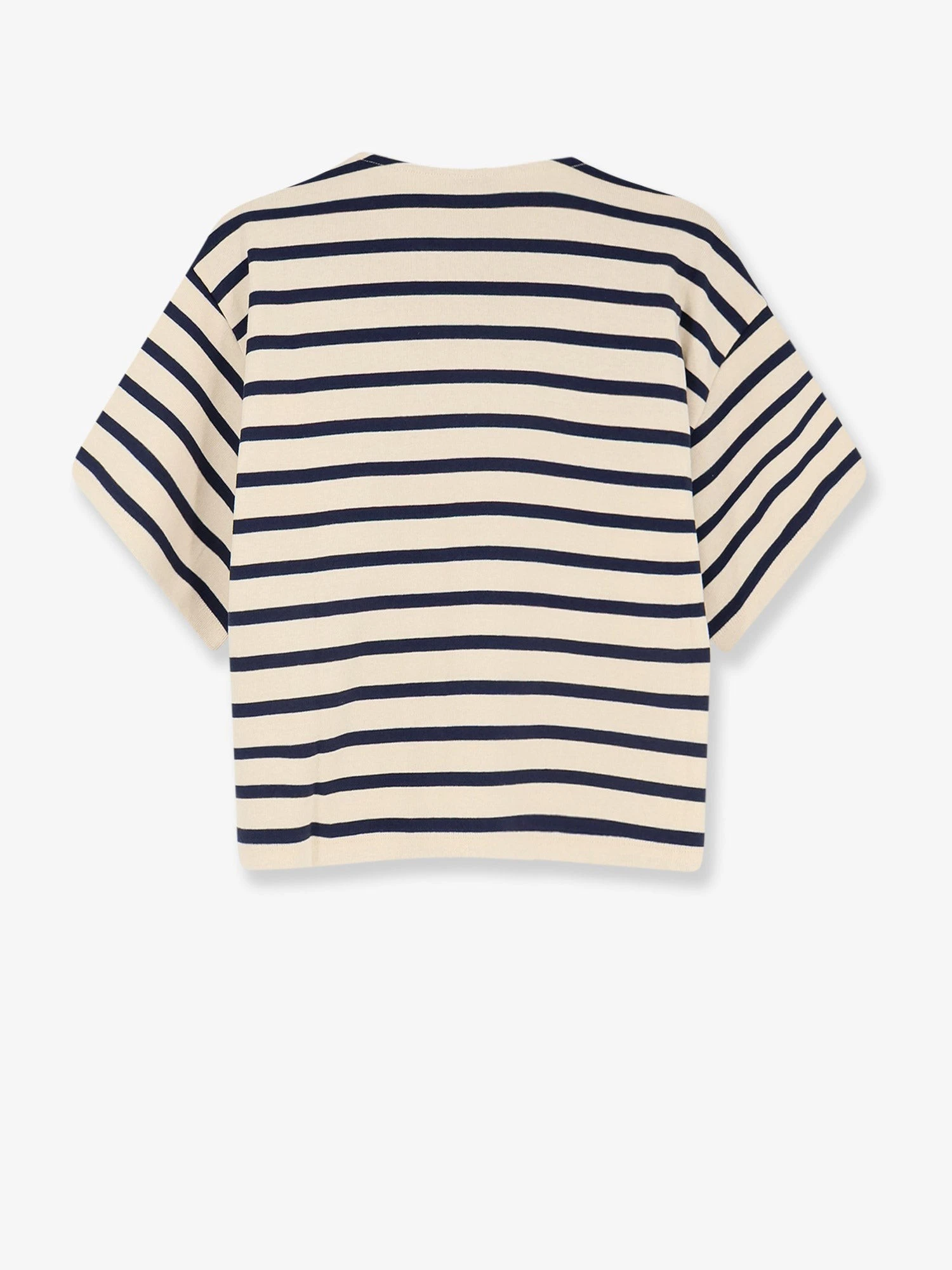 Cotton T-shirt with striped pattern.webp