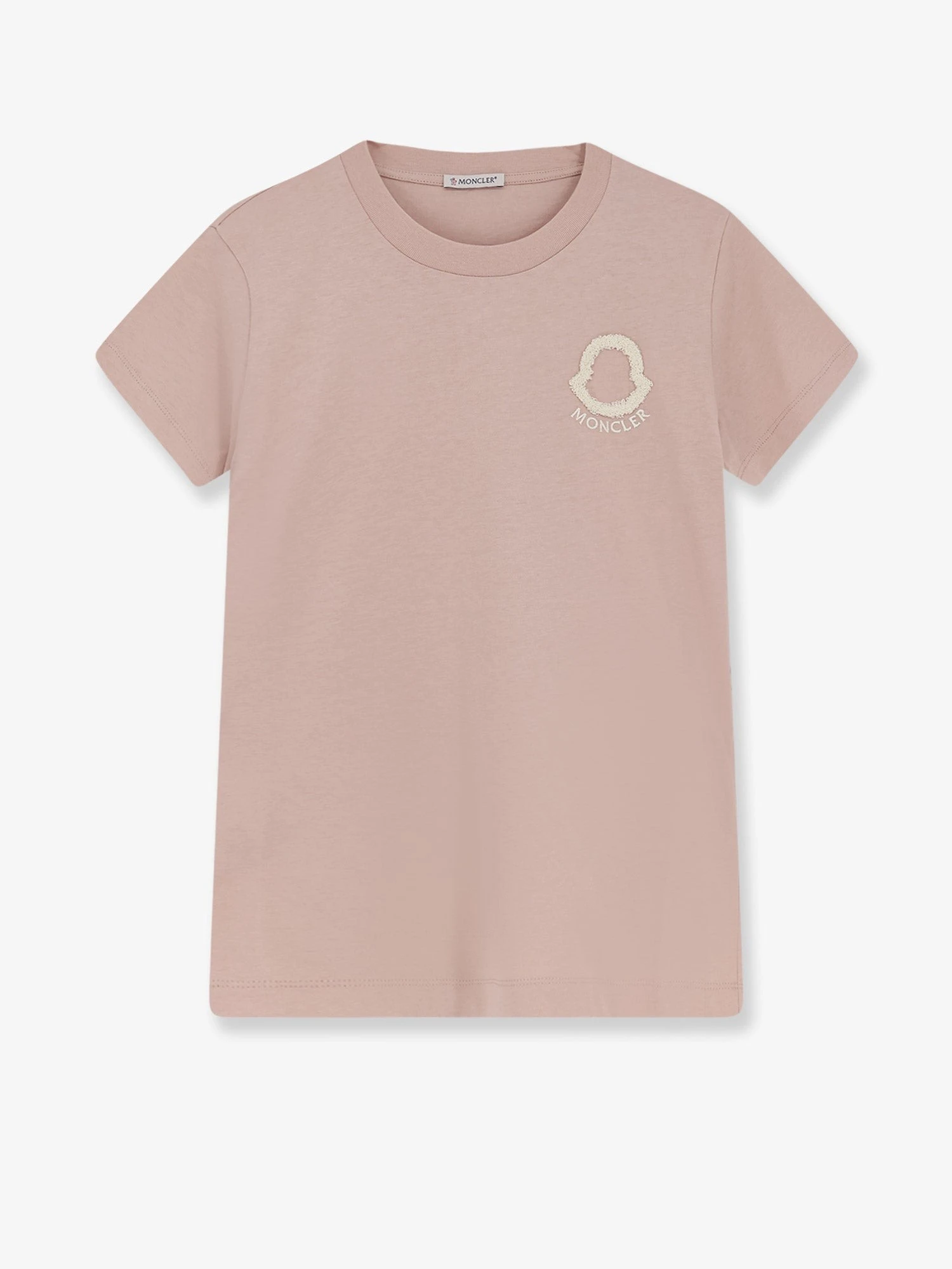 Cotton T-shirt with flocked logo on the front.webp