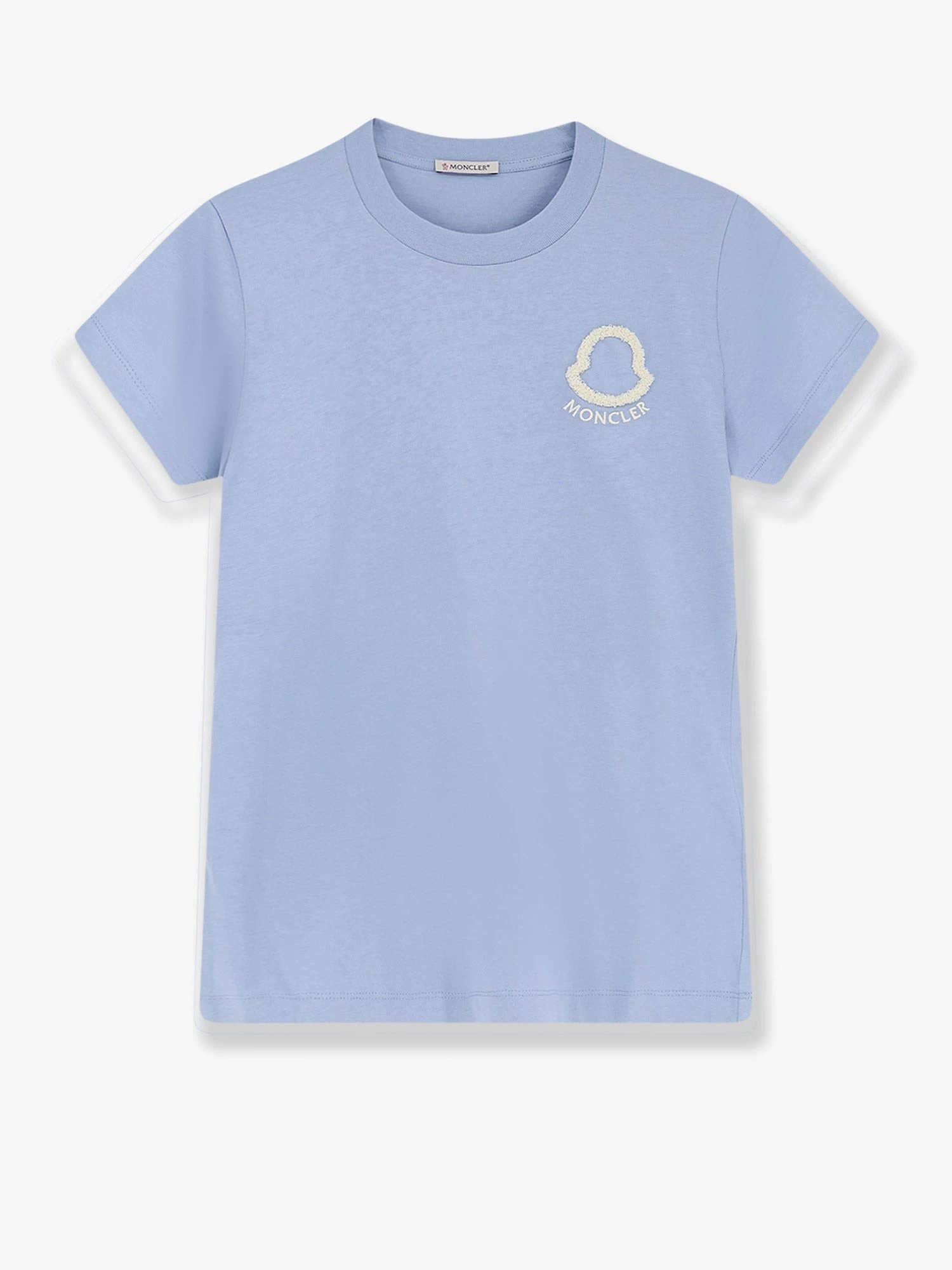 Cotton T-shirt with flocked logo on the front.webp