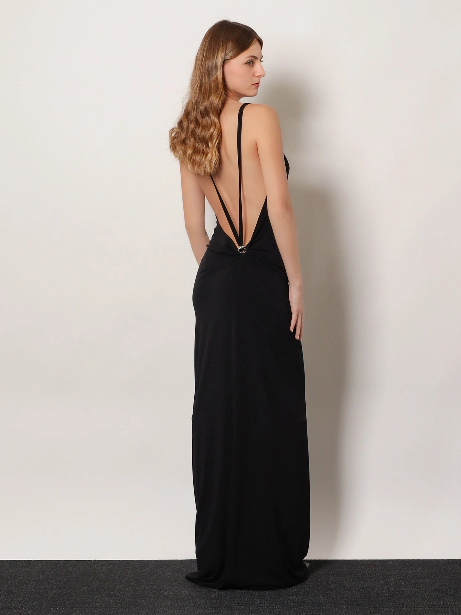 Stretch fabric long dress.webp